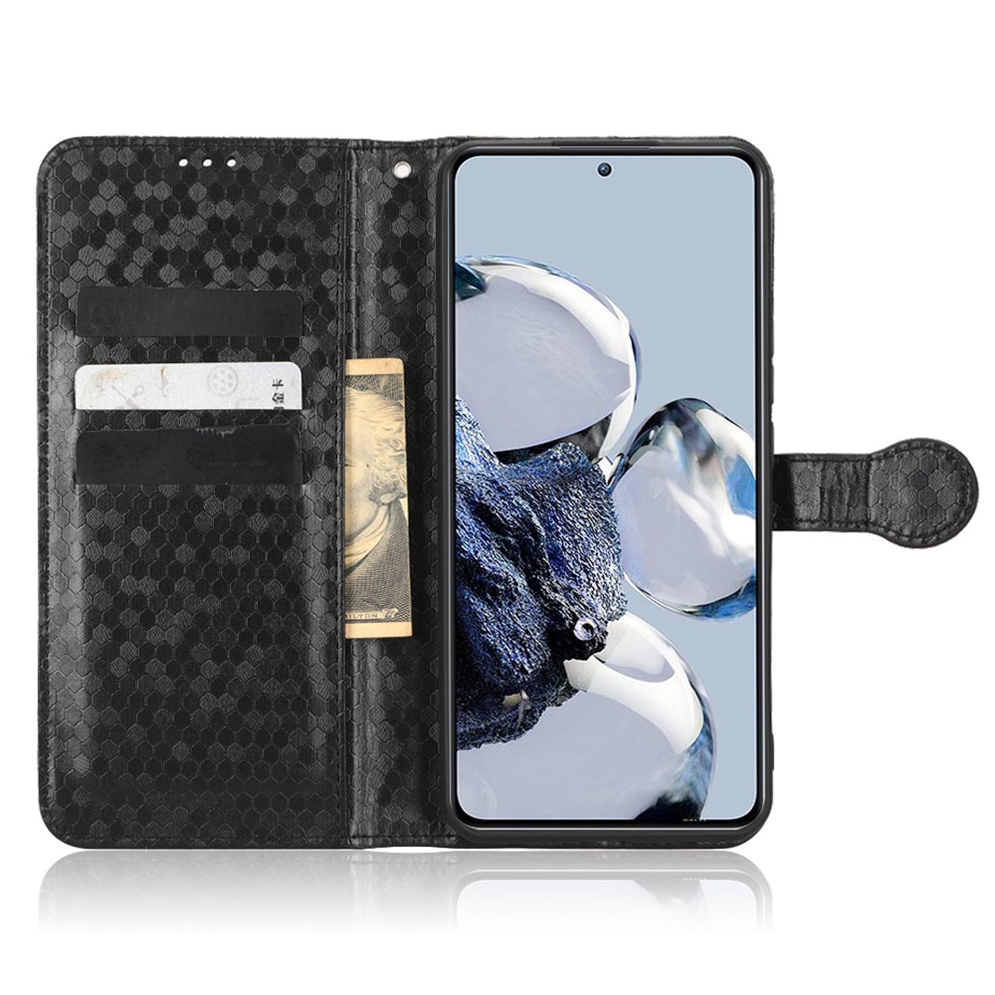 Wallet Case for Sharp Aquos R10 R9 Sense9 Sense8 Slim Flip Polka-Dots Phone Cover with Card Holder - Bodw Series