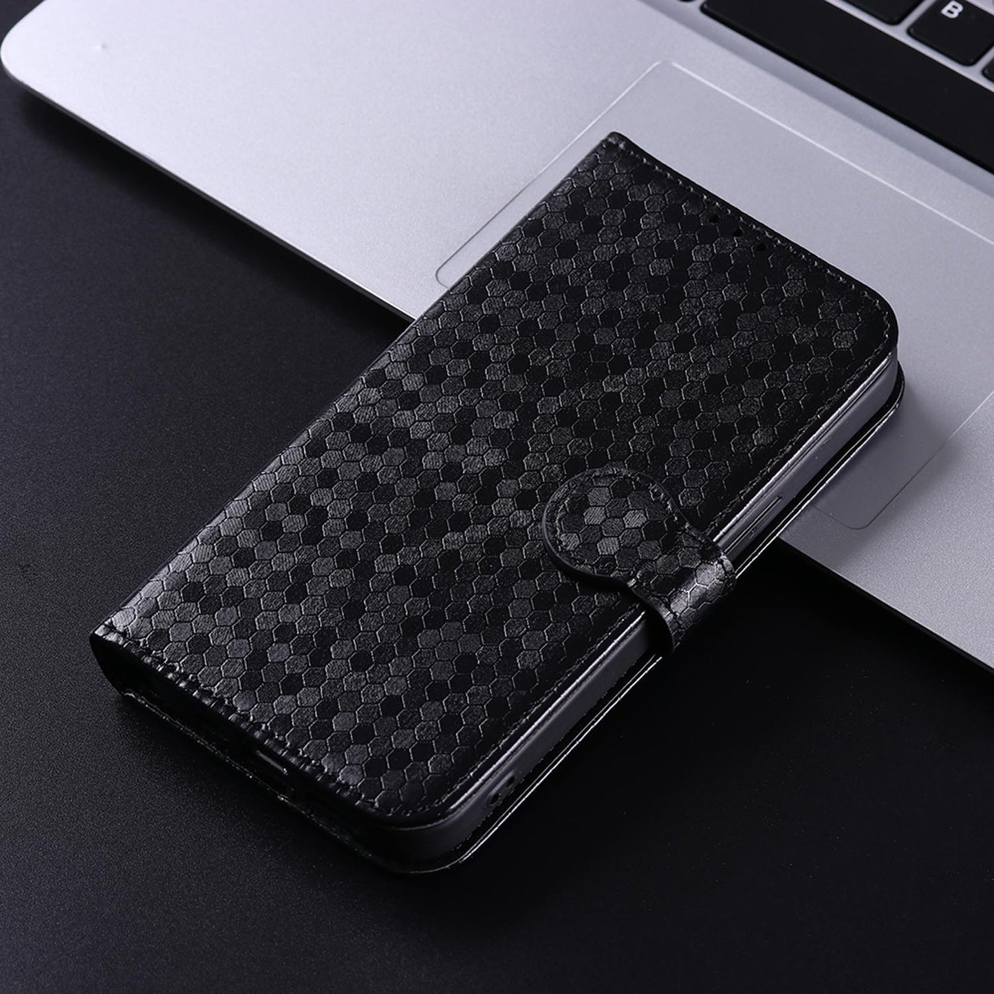 Slim Flip Wallet Phone Case with Card Holder & Polka Dot Design - Bodw Series