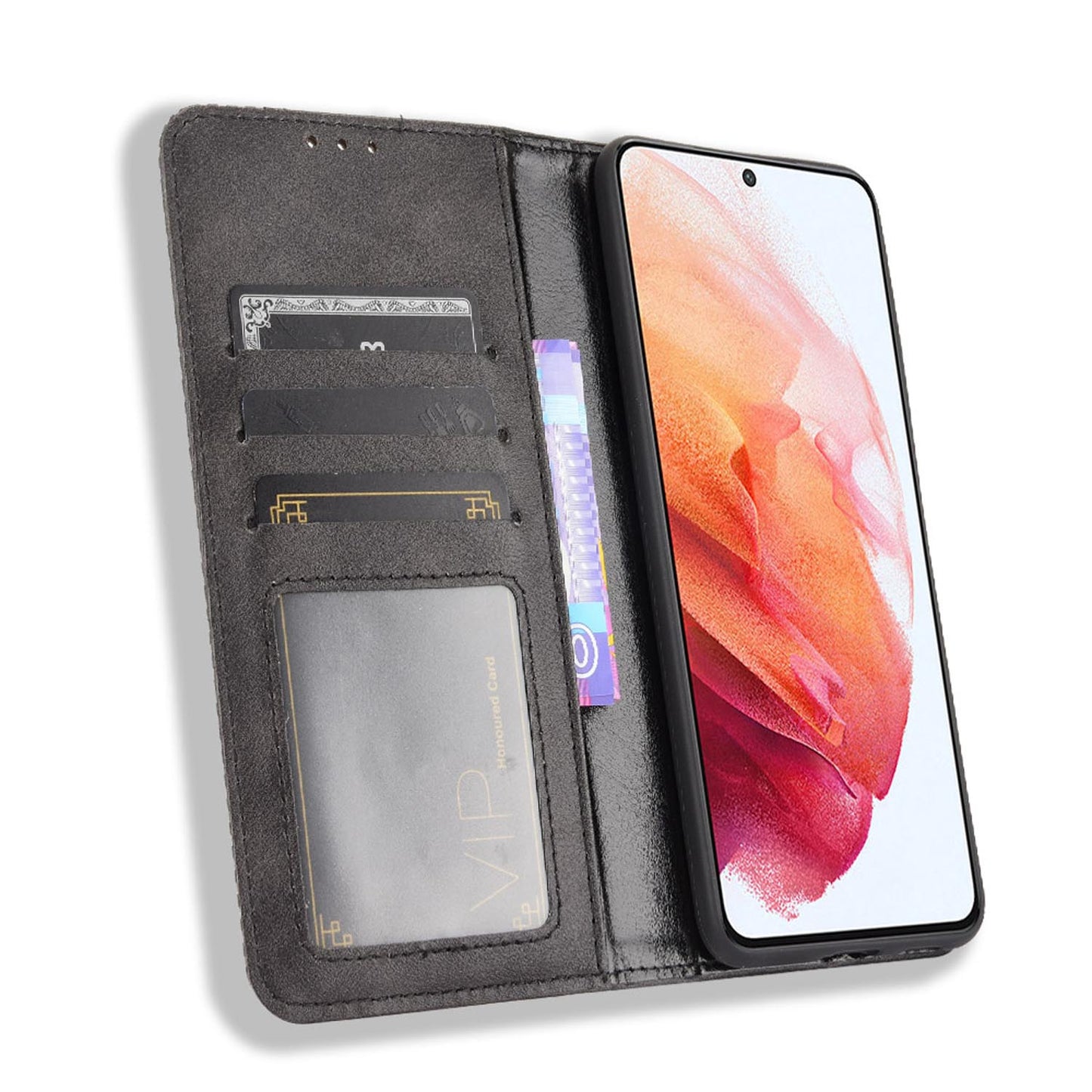 For Sharp Aquos R10 R9 Sense9 Sense8 Wallet Case with Card Holder Magnetic Closure, PU Leather Folio Flip Protective Cover - Ckfgwpt Series