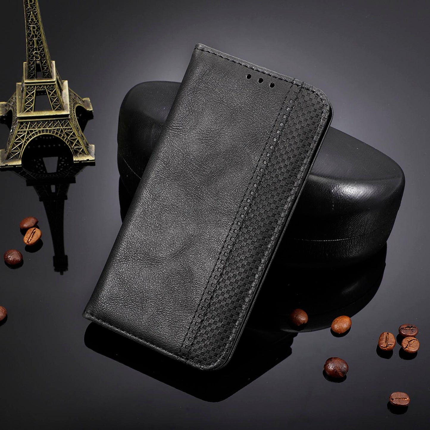 For Sharp Aquos R10 R9 Sense9 Sense8 Wallet Case with Card Holder Magnetic Closure, PU Leather Folio Flip Protective Cover - Ckfgwpt Series