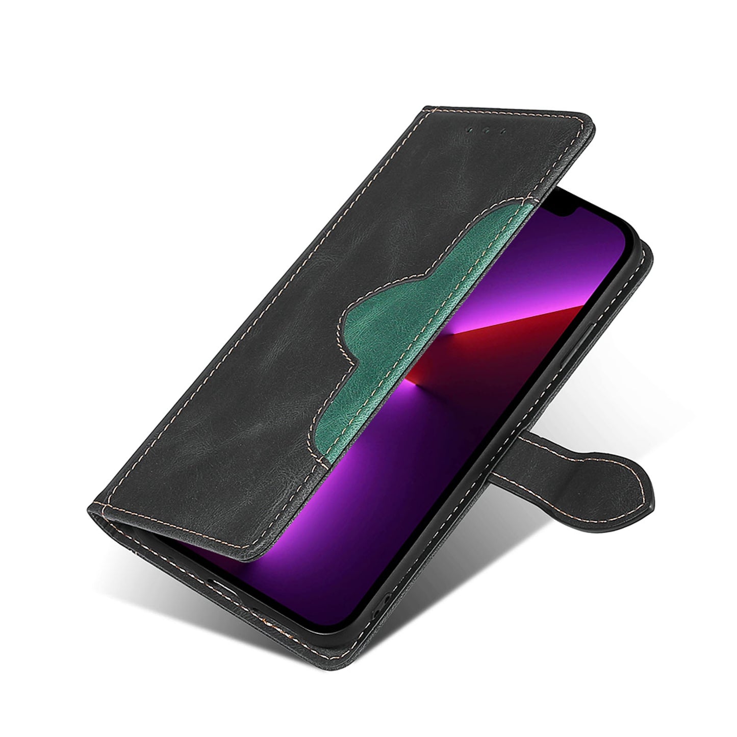 Compatible with Galaxy S25 Edge S24 FE Wallet Case Flip Folio Phone Cover with 2 Card Slots - Cmk Series