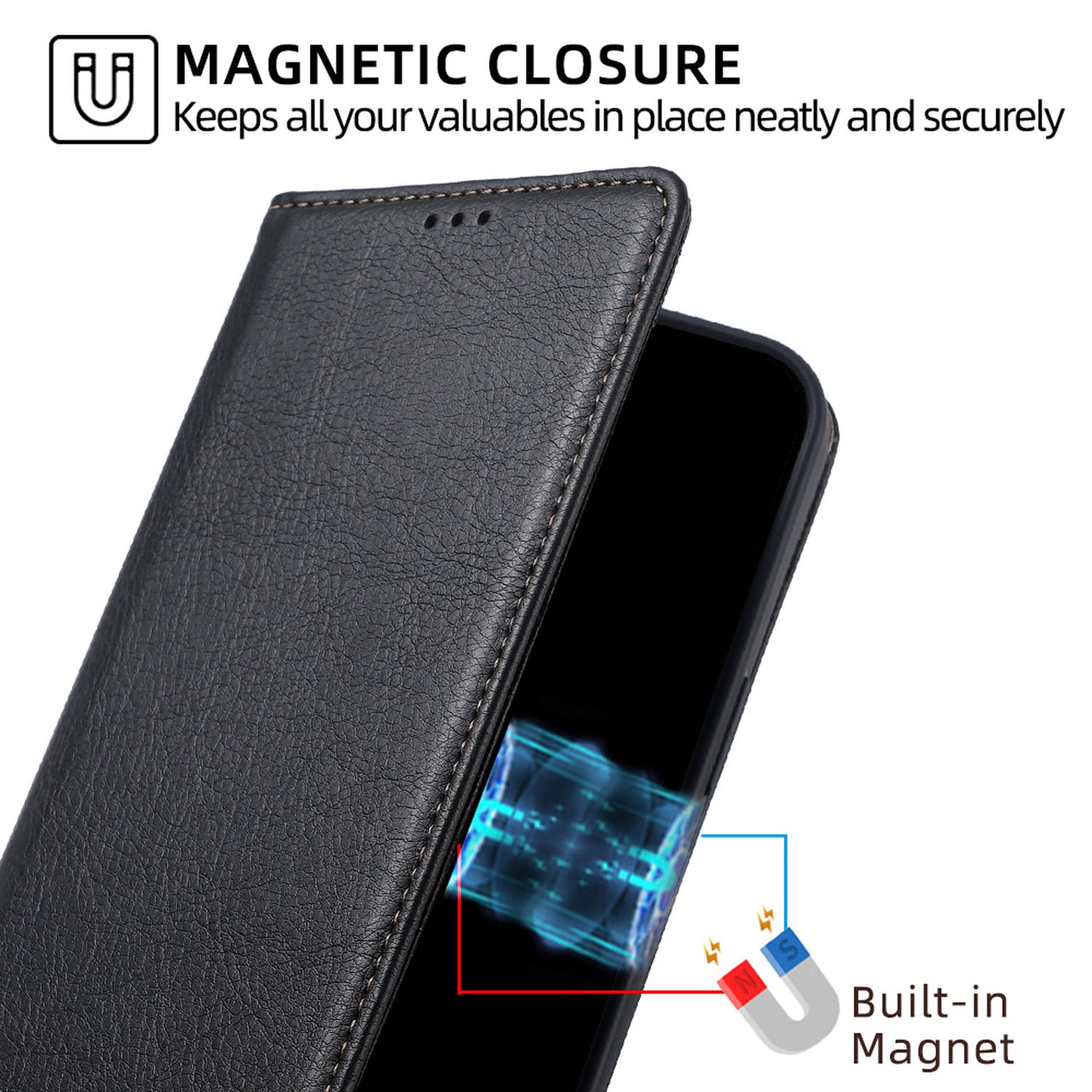 For Galaxy S25 Edge S24 FE Wallet Case with Card Holder, PU Leather Folio Flip Protective Cover - Cshecx Series