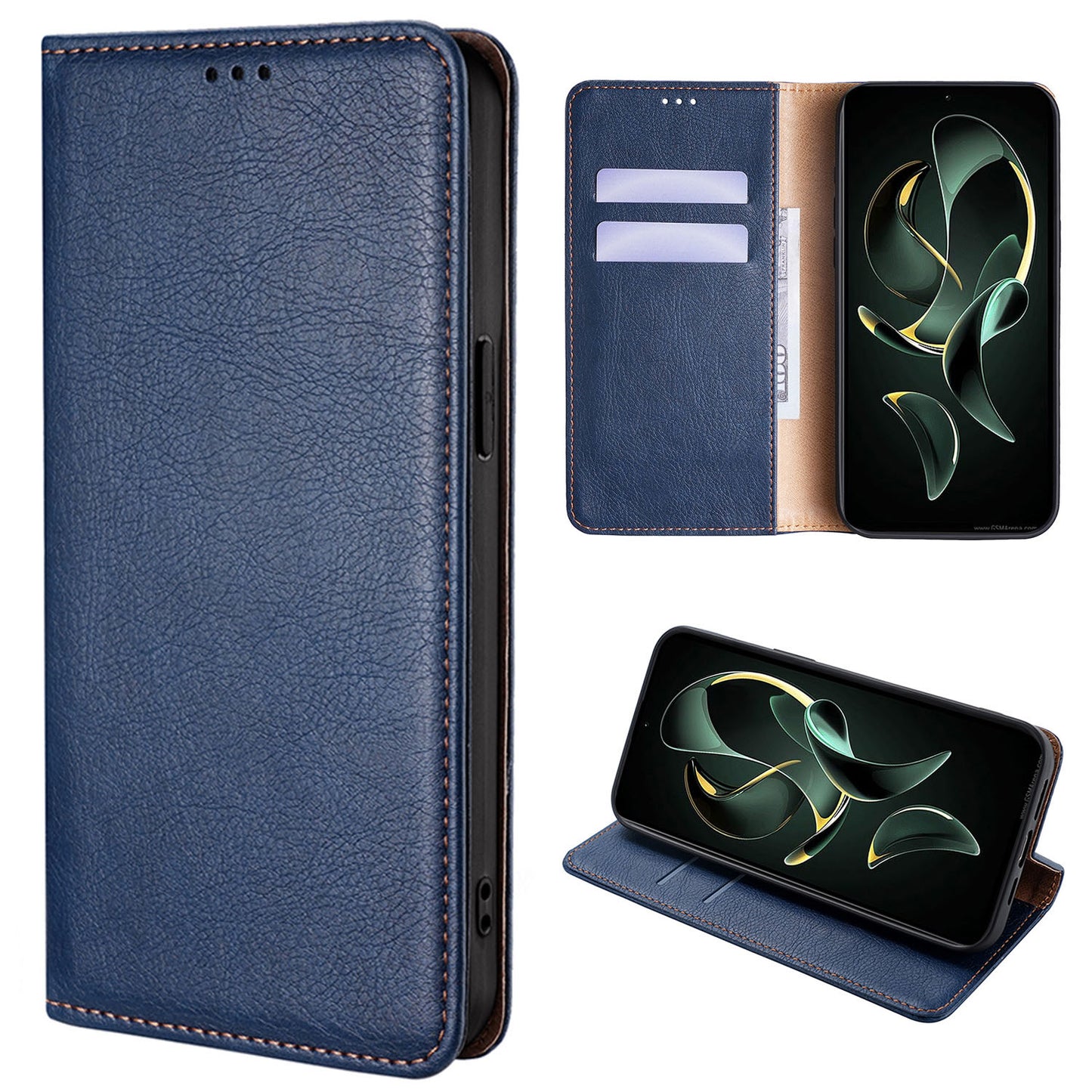 For Galaxy S25 Edge S24 FE Wallet Case with Card Holder, PU Leather Folio Flip Protective Cover - Cshecx Series