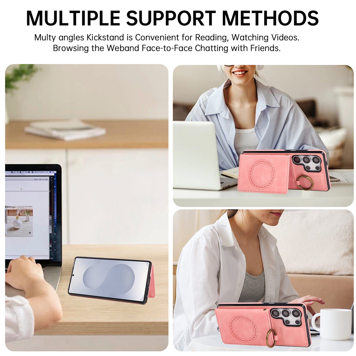 For Galaxy S25 S24 S23 Crossbody Wallet Case with Card Holder Magnetic Car Mount - Czcxxk Series