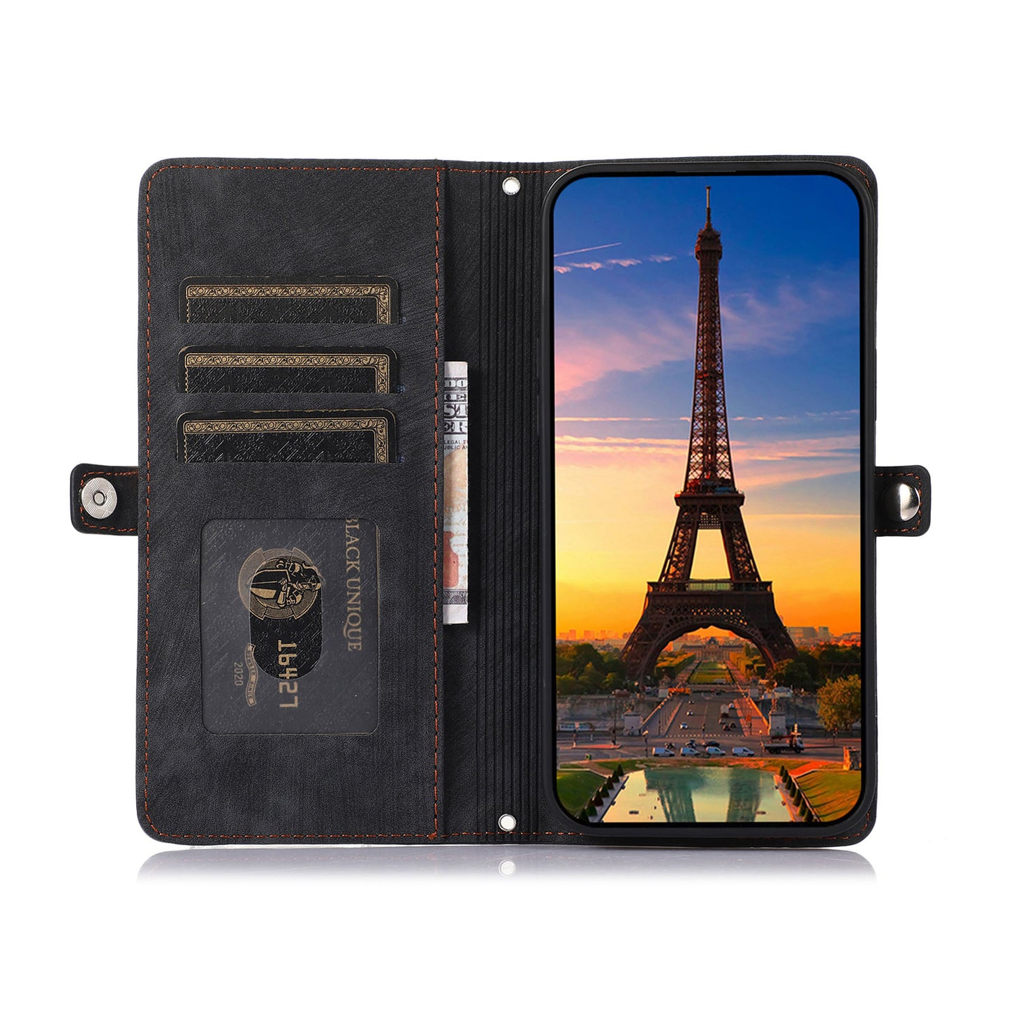 For Oppo Reno14 Pro 5G Find X8 Wallet Case with Card Holder, PU Leather Magnetic Snap Flip Zipper Strap Phone Cover - Dgnllbgs Series