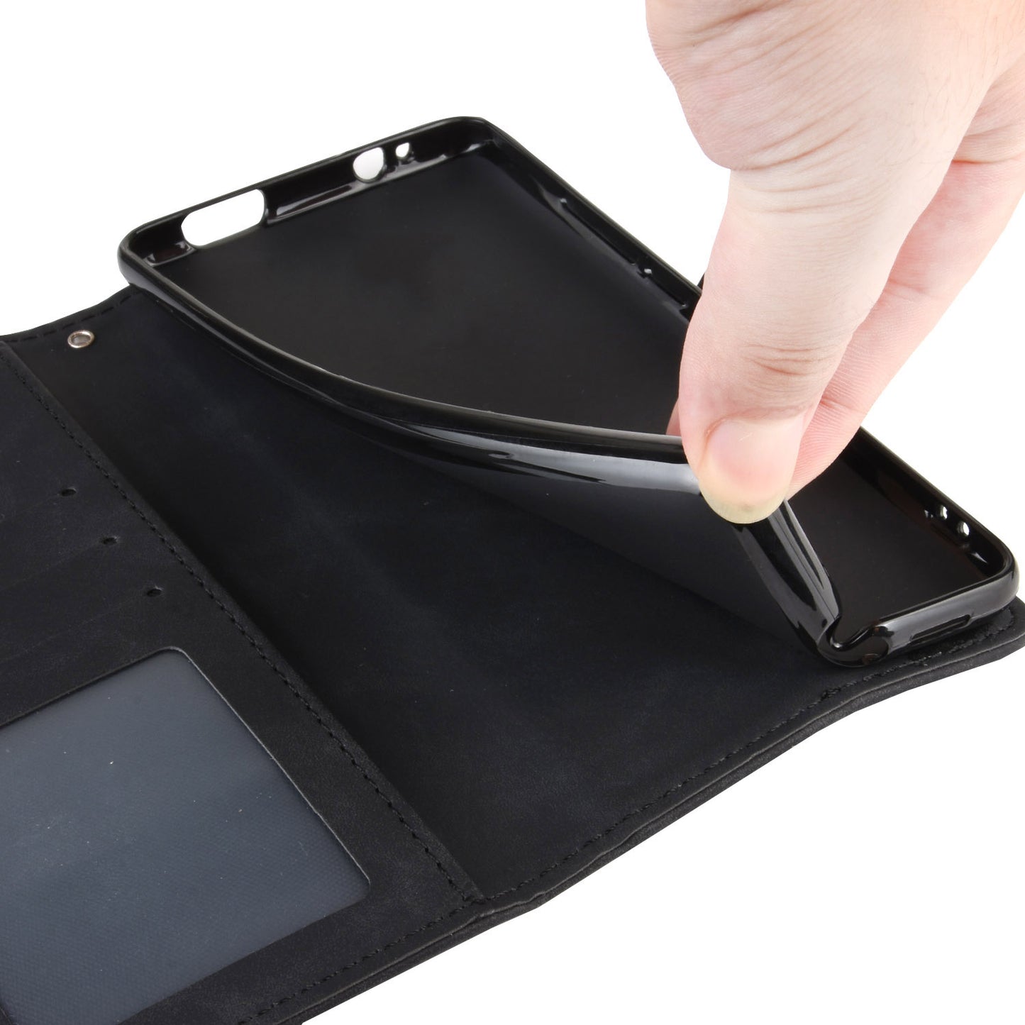 Wallet Case for Sharp Aquos R10 R9 Sense9 Sense8, PU Leather Magnetic Flip Folio Cover with Removable Card Holder - Dkcpt Series