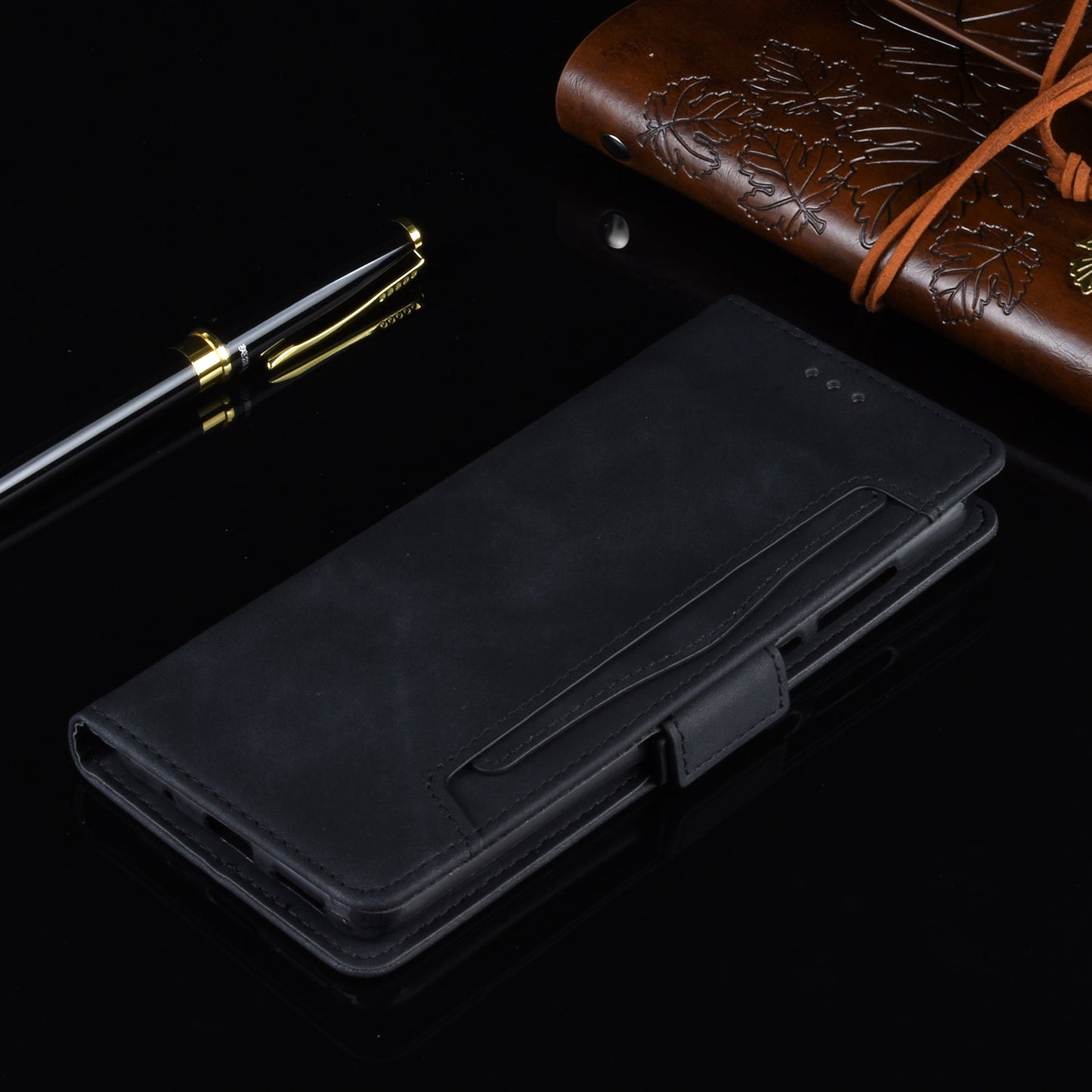 Wallet Case for Sharp Aquos R10 R9 Sense9 Sense8, PU Leather Magnetic Flip Folio Cover with Removable Card Holder - Dkcpt Series