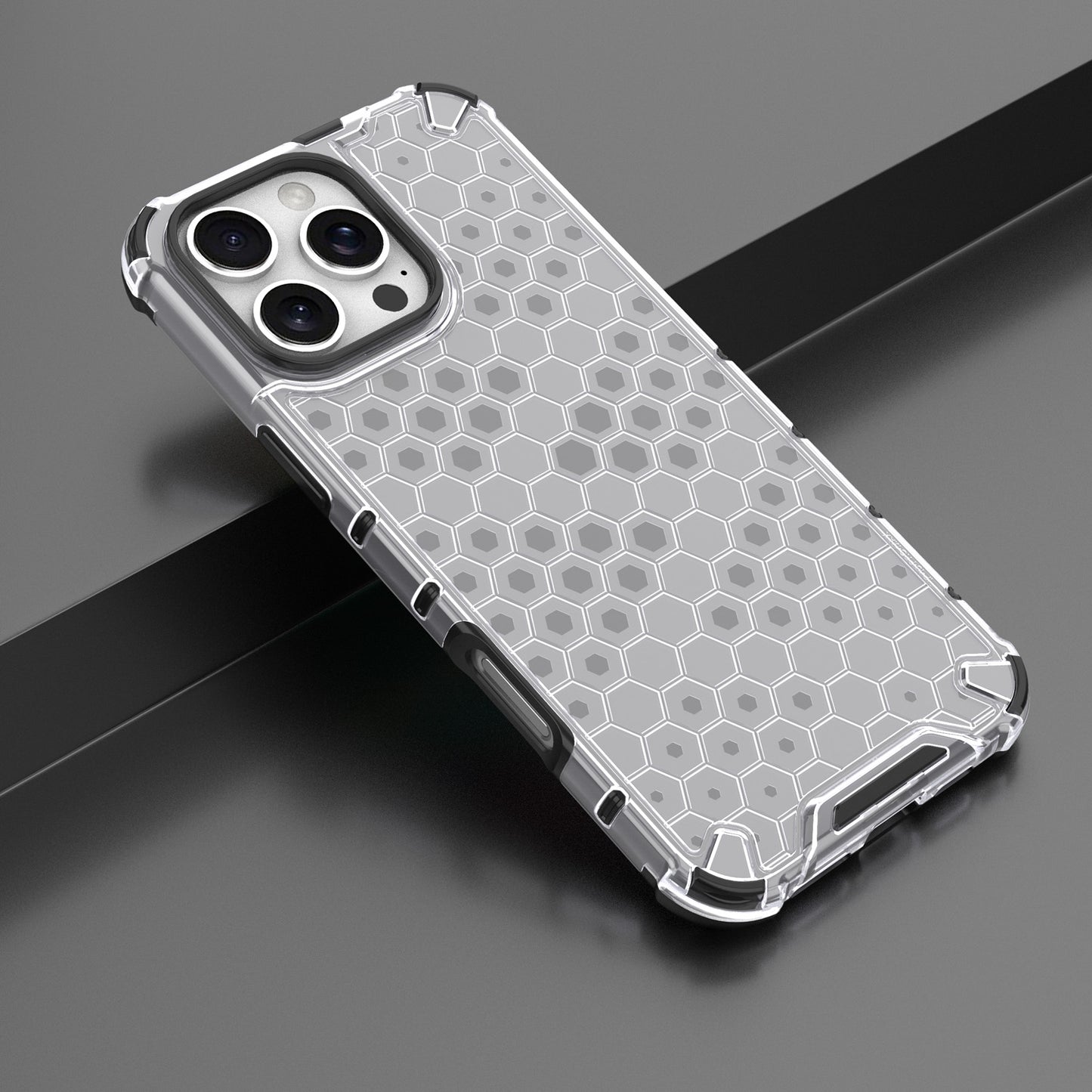 For iPhone 16e 15 Pro Max Bumper Case Non-Yellowing Shockproof Protective Phone Cover - Fc Series