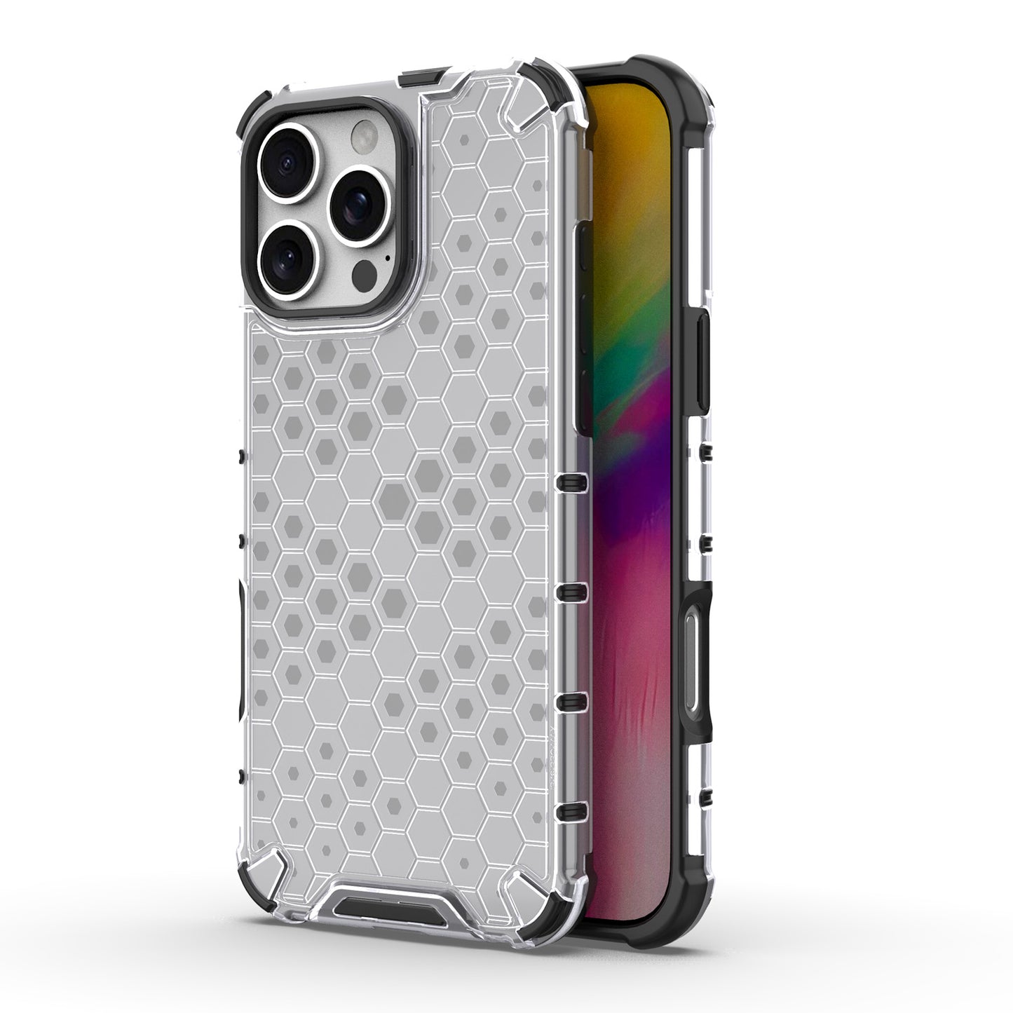 For iPhone 16e 15 Pro Max Bumper Case Non-Yellowing Shockproof Protective Phone Cover - Fc Series