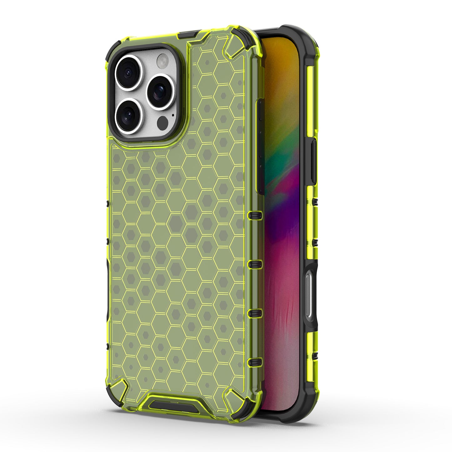 For iPhone 16e 15 Pro Max Bumper Case Non-Yellowing Shockproof Protective Phone Cover - Fc Series