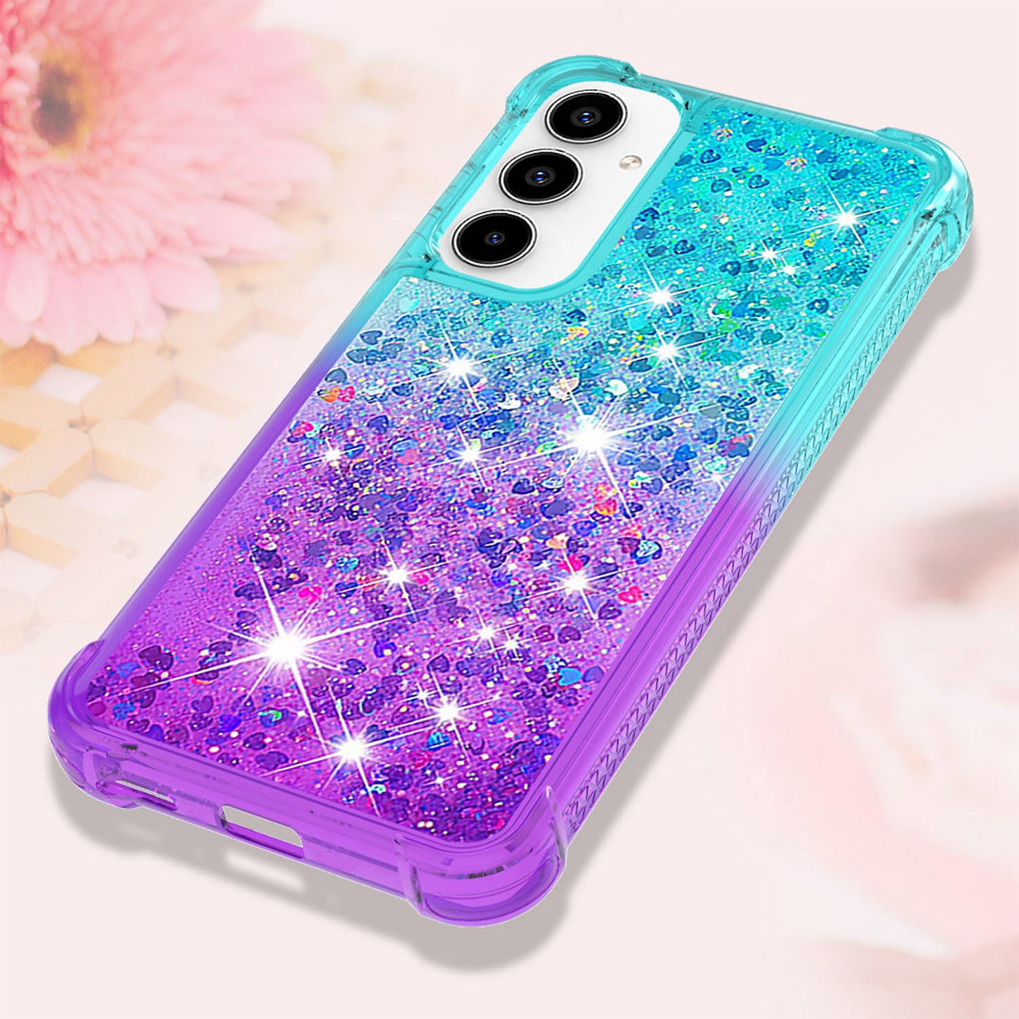 For Galaxy A56 A55 5G Glitter Case, Soft TPU Liquid Shockproof Phone Cover - Fsjbls Series