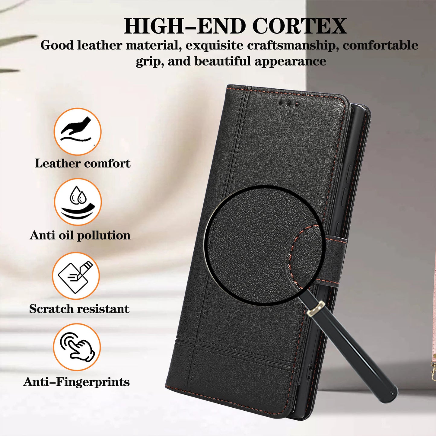 Crossbody Wallet for Sharp Aquos R9 Sense9 Sense8 with Mirror, Adjustable Lanyard Strap, Wrist and Card Holder, PU Leather Flip Phone Cover - Jz6kxkkgs Series