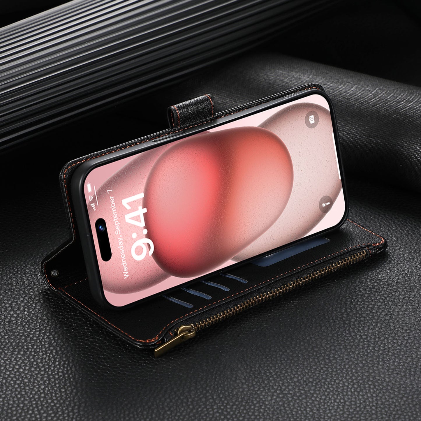 For Sharp Aquos R9 Sense9 Sense8 Wallet Case, Faux Leather Crossbody Phone Case Zipper with Credit Card Holder - Lldkywxkgs Series
