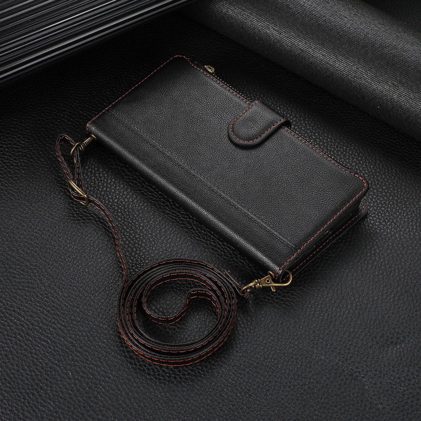 For Sharp Aquos R9 Sense9 Sense8 Wallet Case, Faux Leather Crossbody Phone Case Zipper with Credit Card Holder - Lldkywxkgs Series