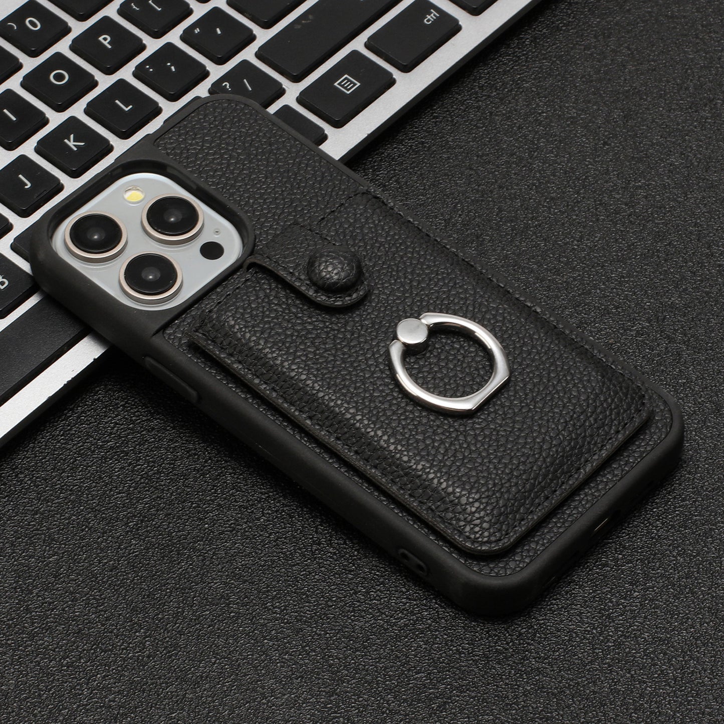 For iPhone 16e 15 Pro Max Case Wallet with Credit Card Holder, PU Leather Magnetic Clasp Protective Cover - Lzwclkb Series