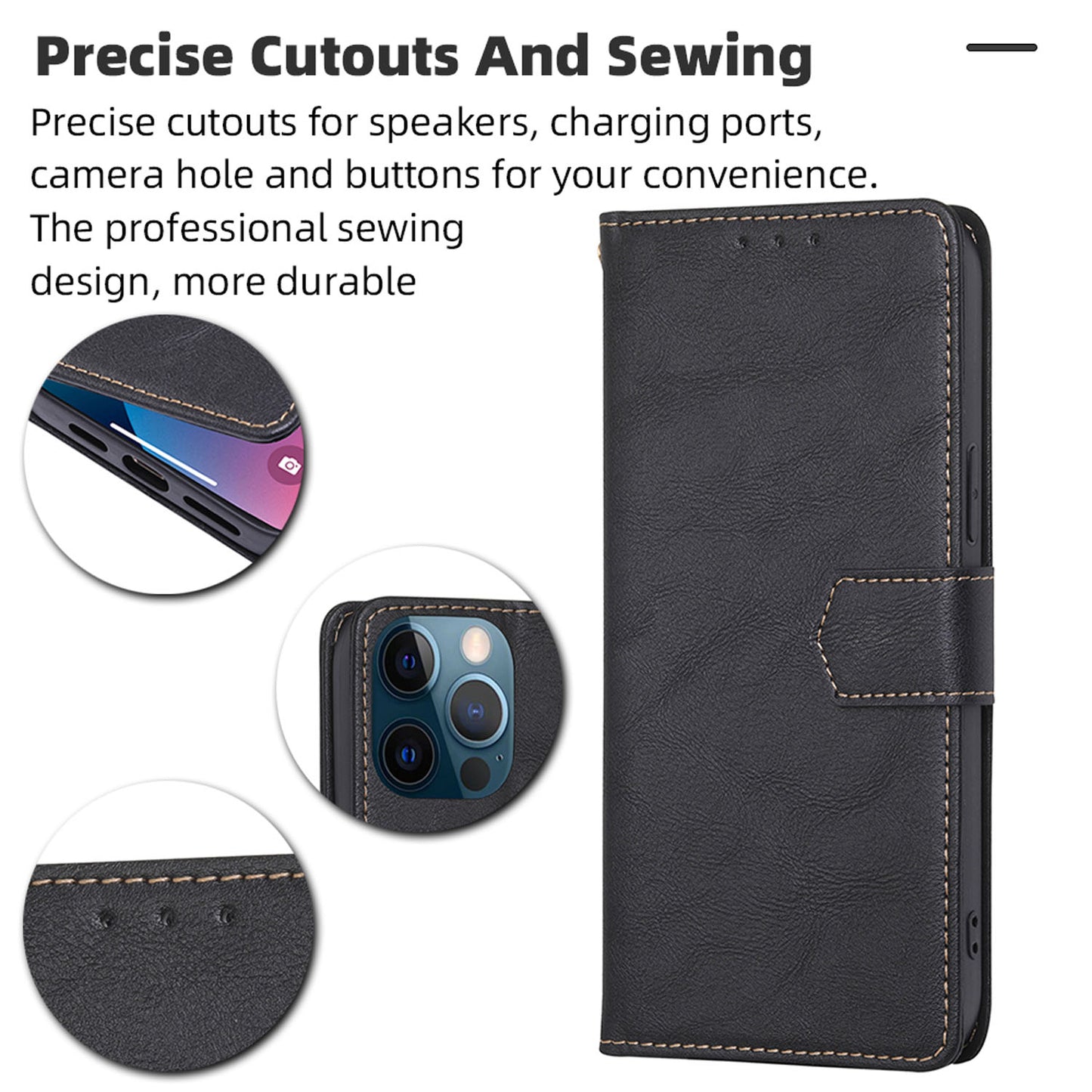 For Galaxy S25 Edge S24 Wallet Case with RFID Blocking Credit Card Holder Folio Flip Protective Cover - Niupdkk Series