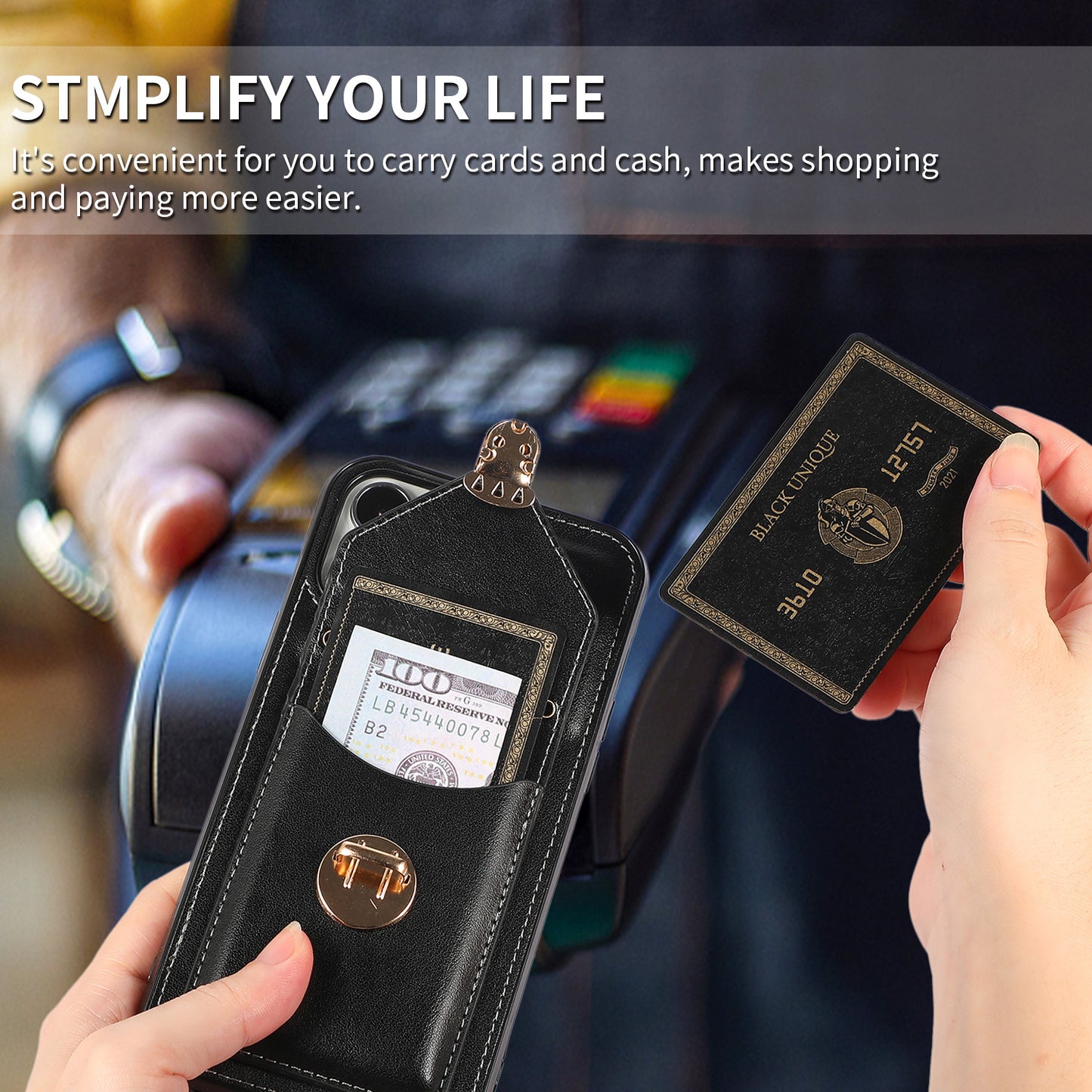 For iPhone 16e 15 Pro Max Crossbody Wallet Case with Card Holder Shoulder Cover - Sskxkkb Series