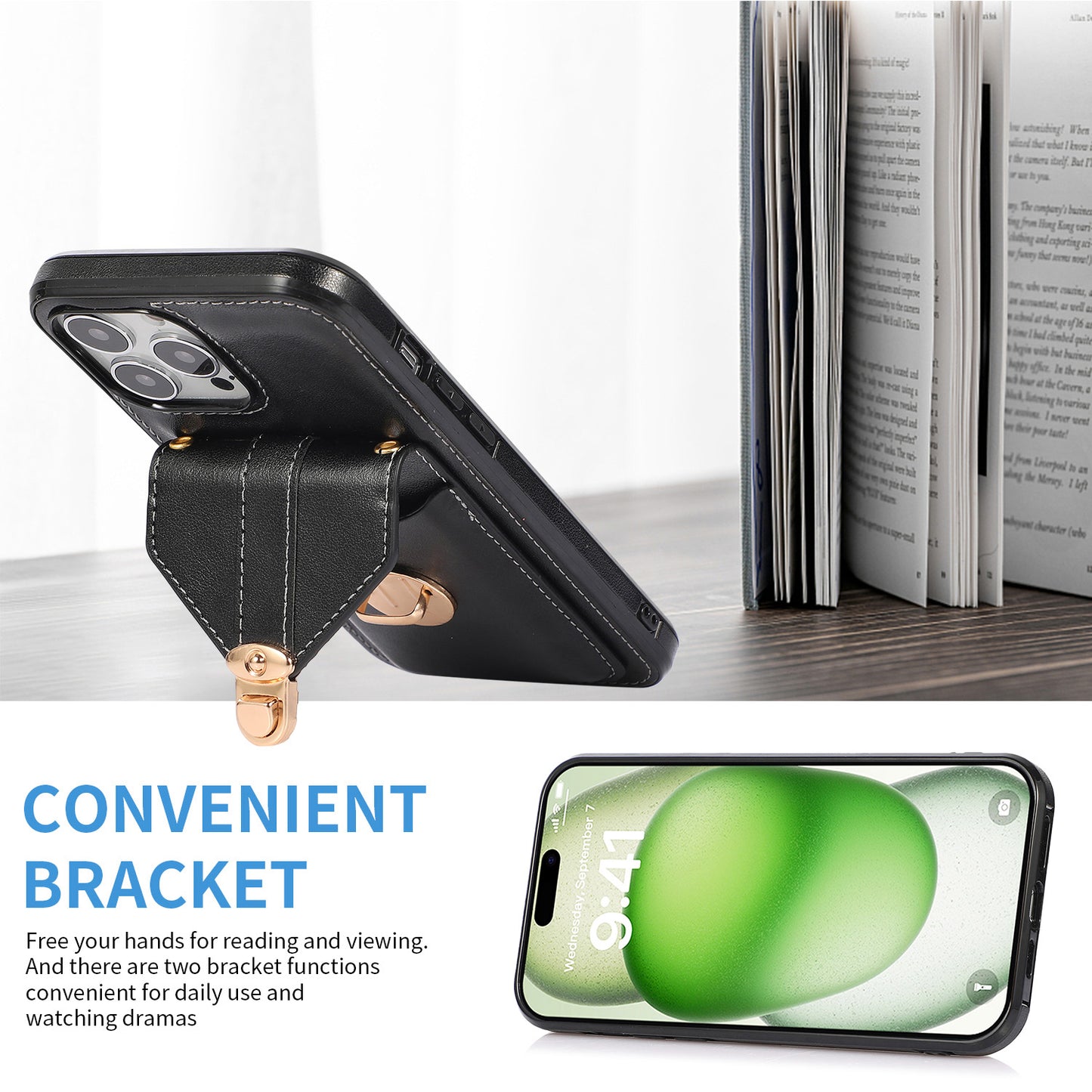 For iPhone 16e 15 Pro Max Crossbody Wallet Case with Card Holder Shoulder Cover - Sskxkkb Series