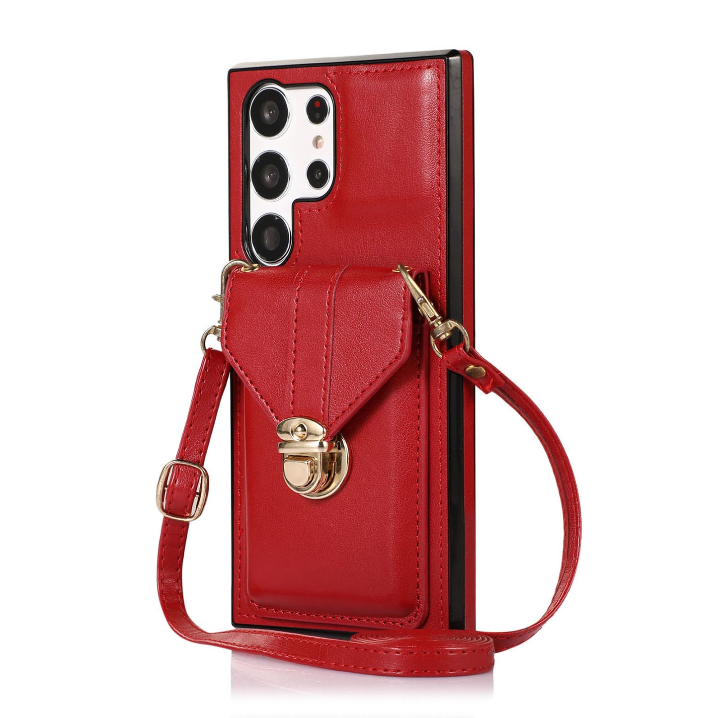 For Galaxy S25 Edge S24 Crossbody Wallet Case with Card Holder Shoulder Cover - Sskxkkb Series