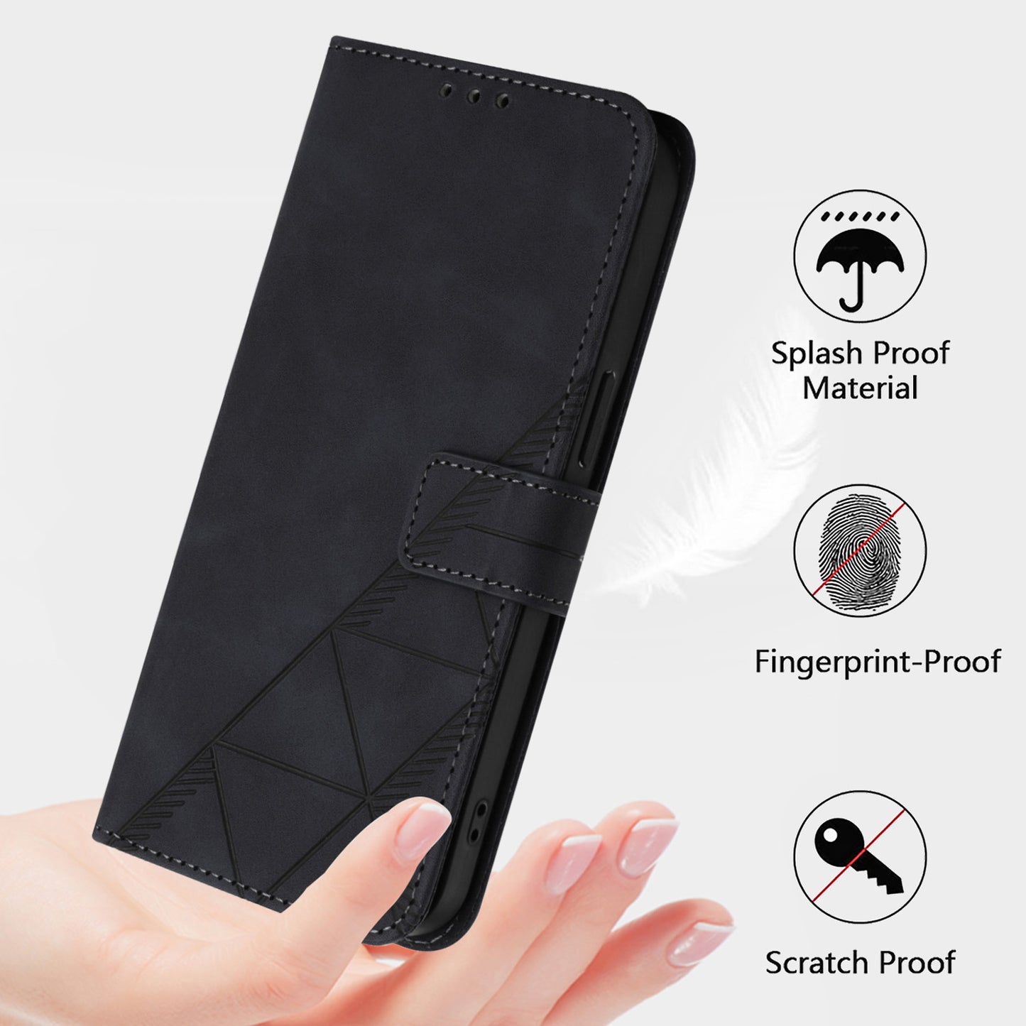 For iPhone 16e 15 Pro Max Business Flip Phone Case with Adjustable Cross Shoulder Strap Cover - Swltywgs Series