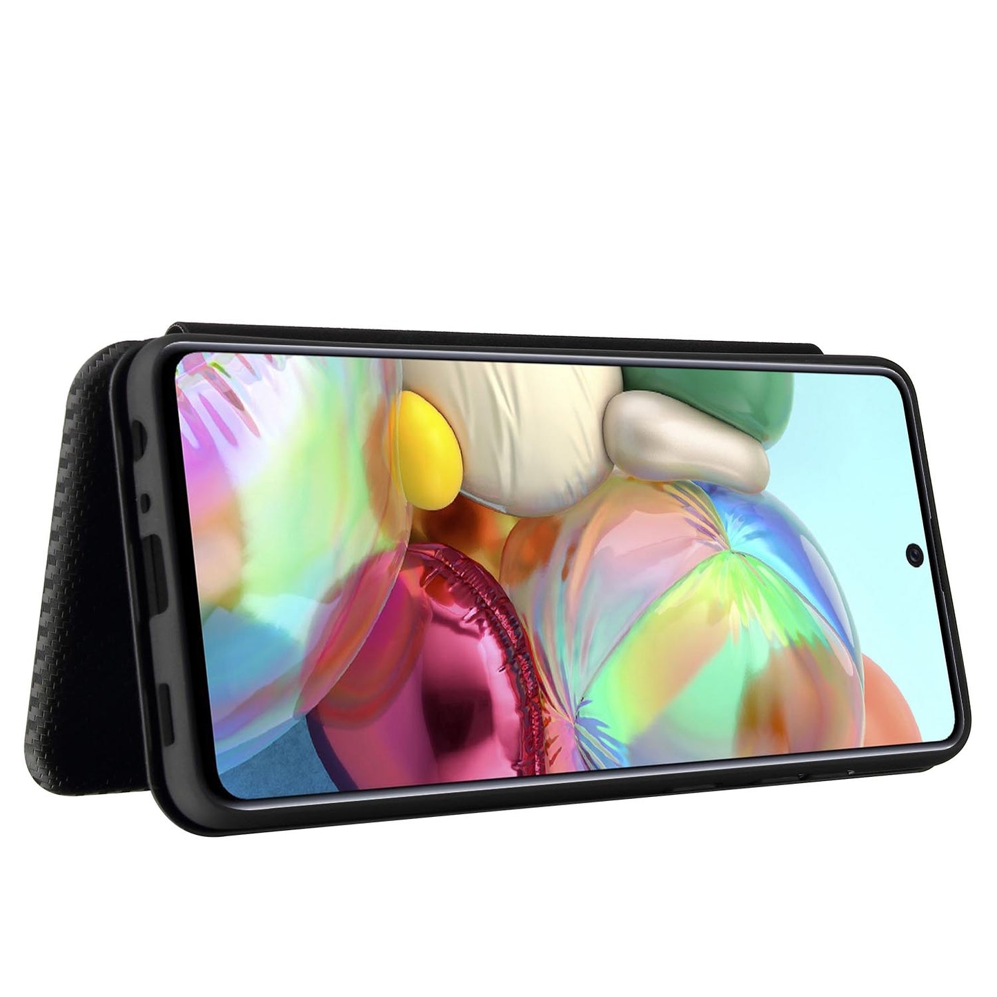 For Google Pixel 10 9 Pro XL Case with Card Holder, Magnetic Carbon Fiber Leather Folio Flip Hard Cover - Txwfgpt Series