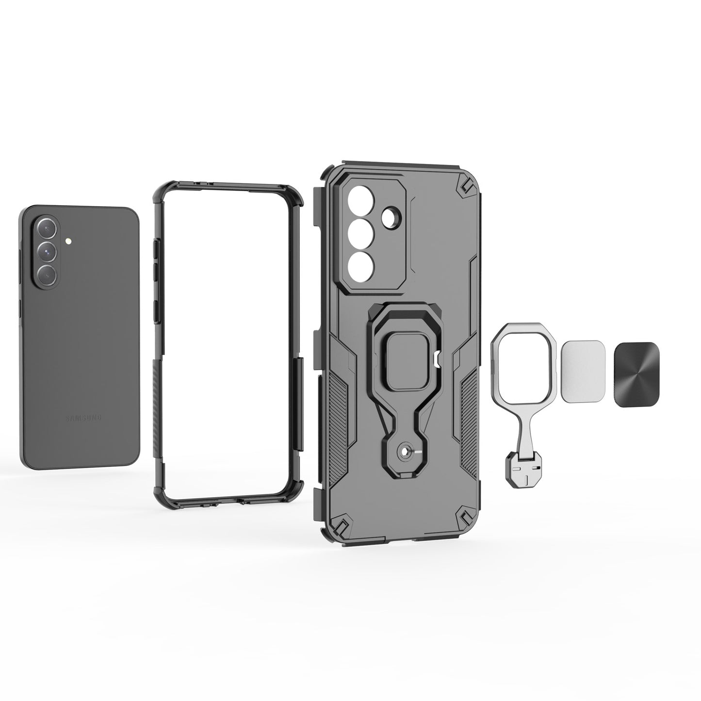 For Galaxy A56 A55 5G Case with Kickstand, Support Magnetic Car Mount, Heavy Duty Shockproof Phone Cover - Wuk Series