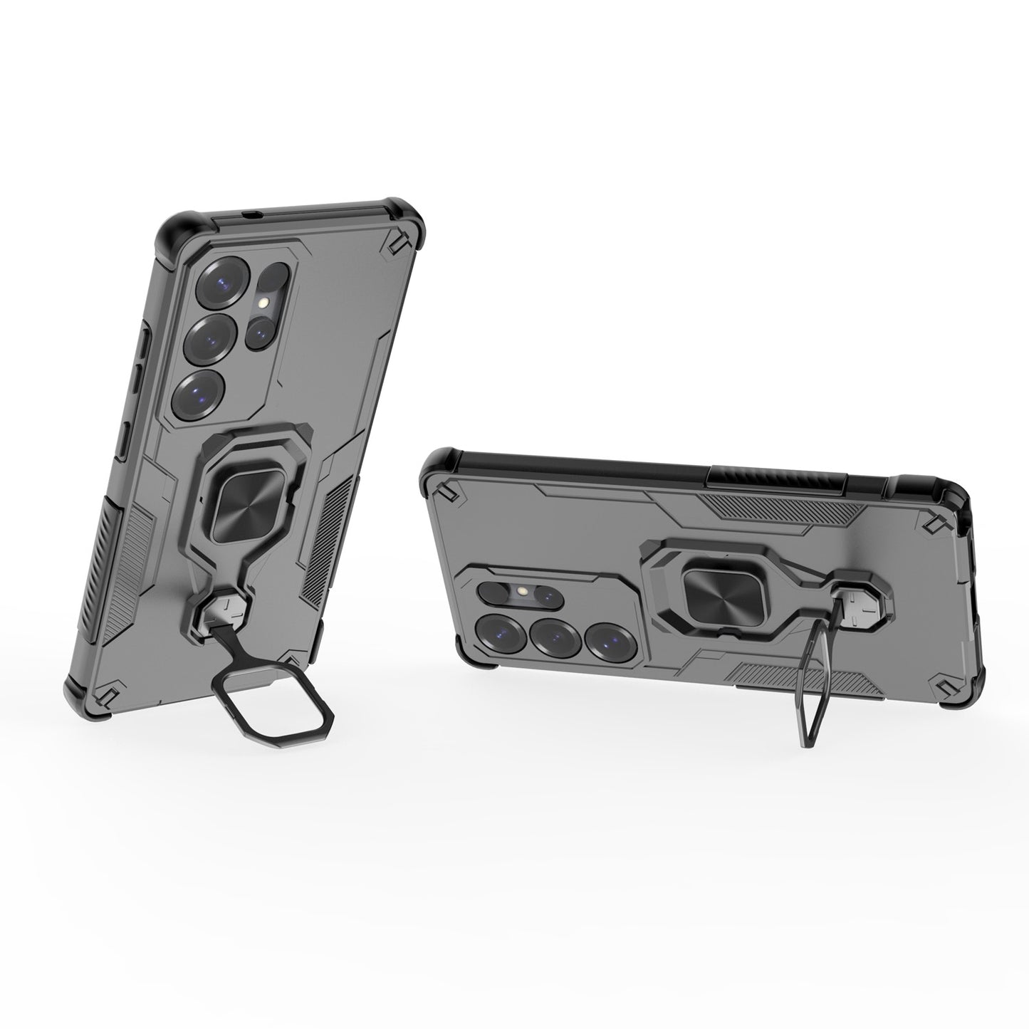 For Galaxy S25 Edge Case with Kickstand, Support Magnetic Car Mount, Heavy Duty Shockproof Phone Cover - Wuk Series