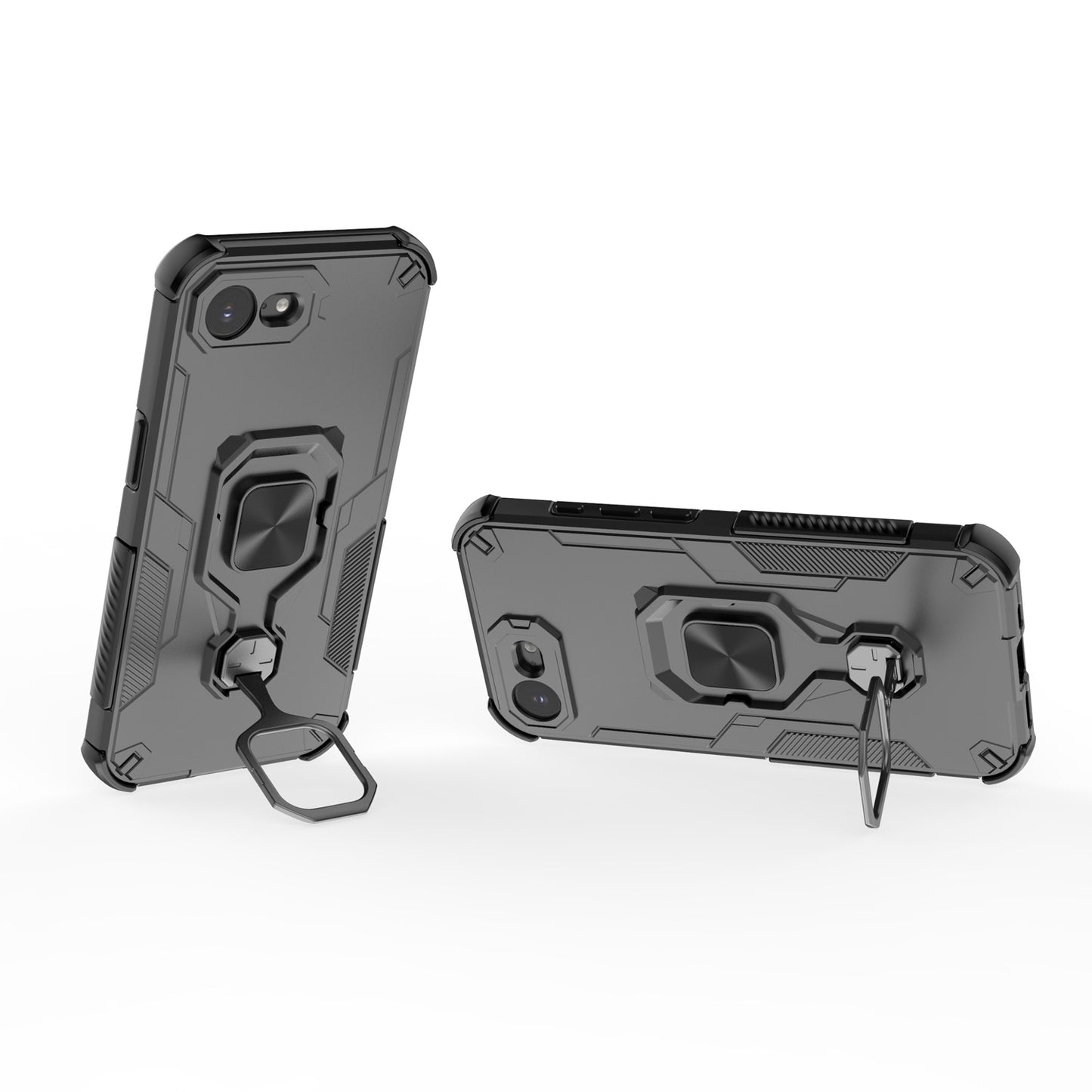 For iPhone 16e 15 Pro Max Case with Kickstand, Support Magnetic Car Mount, Heavy Duty Shockproof Phone Cover - Wuk Series