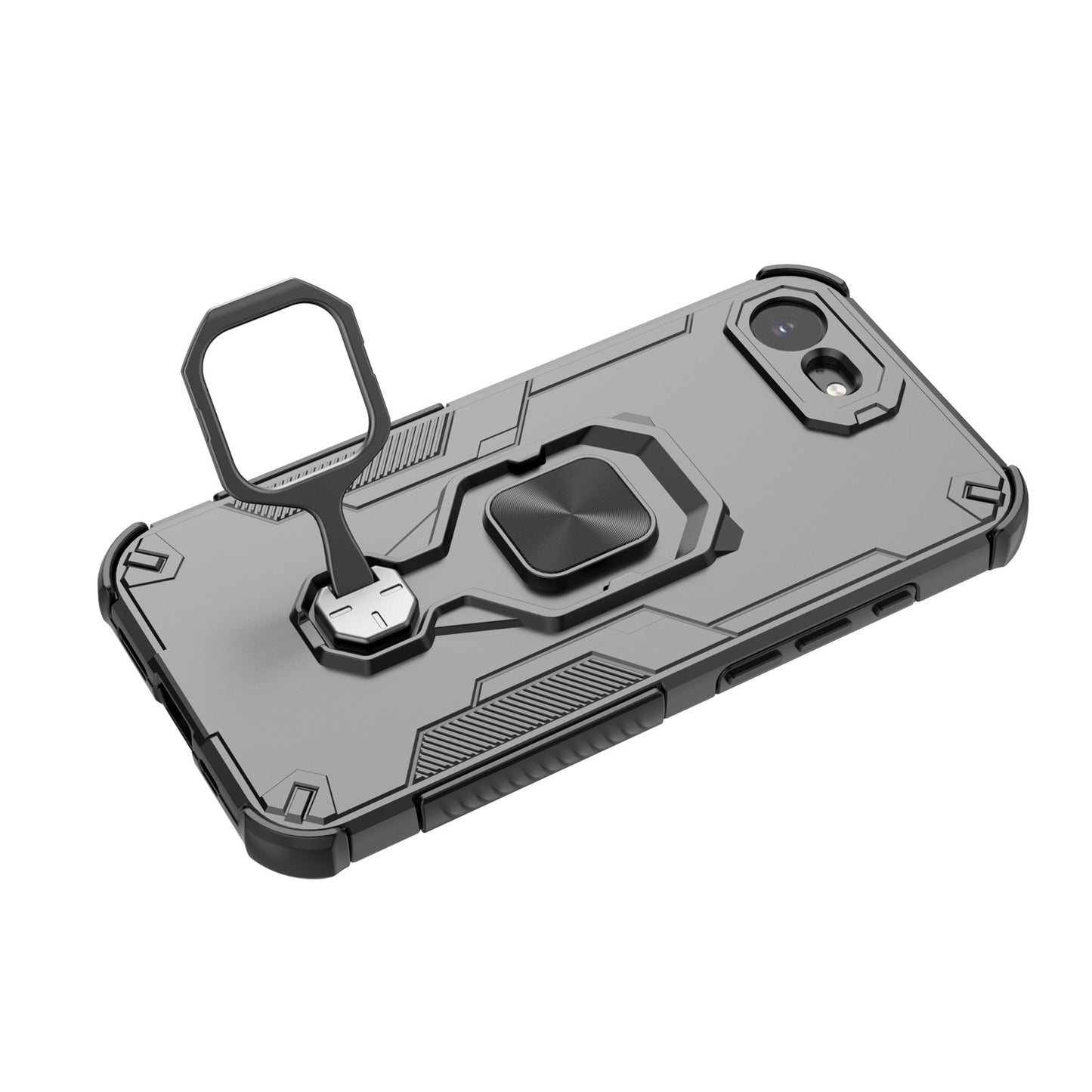 For iPhone 16e 15 Pro Max Case with Kickstand, Support Magnetic Car Mount, Heavy Duty Shockproof Phone Cover - Wuk Series