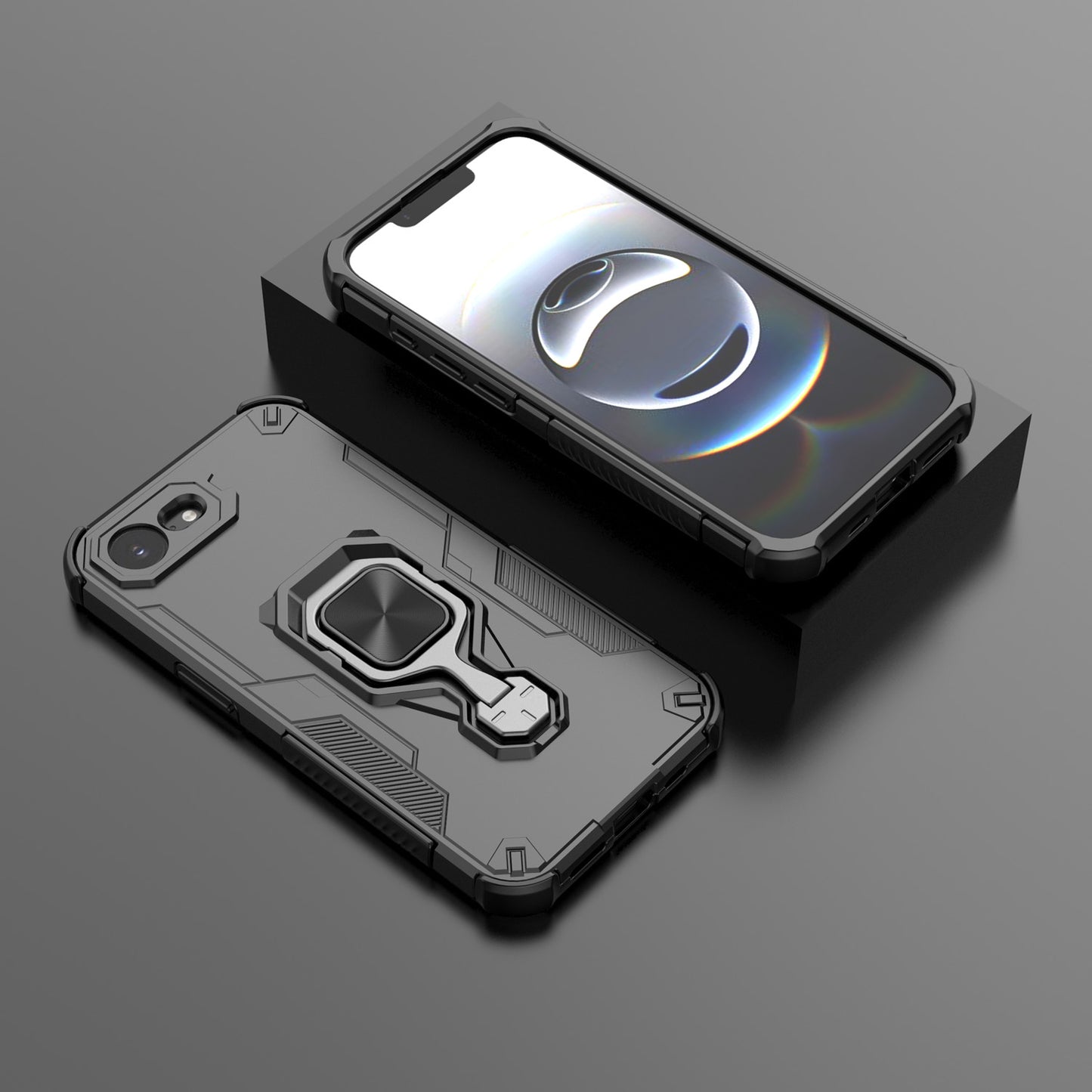 For iPhone 16e 15 Pro Max Case with Kickstand, Support Magnetic Car Mount, Heavy Duty Shockproof Phone Cover - Wuk Series