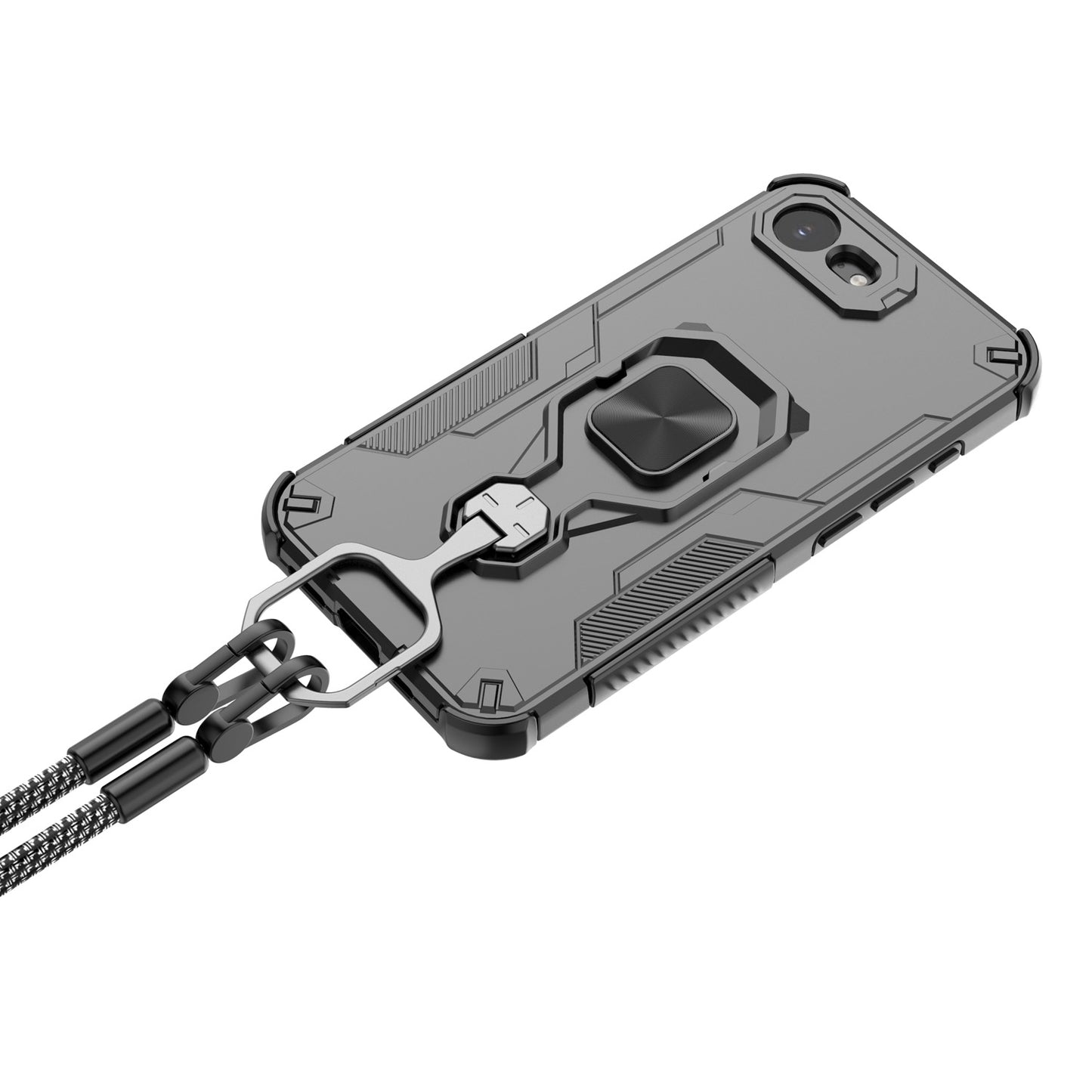 For iPhone 16e 15 Pro Max Case with Kickstand, Support Magnetic Car Mount, Heavy Duty Shockproof Phone Cover - Wuk Series