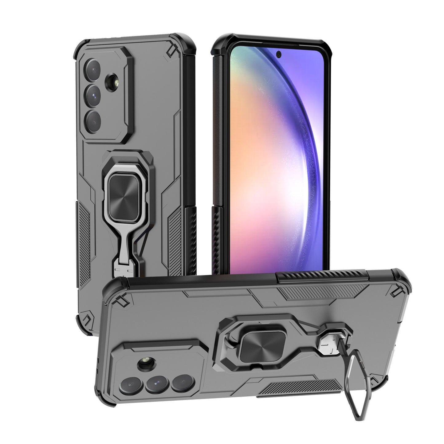 For Galaxy A56 A55 5G Case with Kickstand, Support Magnetic Car Mount, Heavy Duty Shockproof Phone Cover - Wuk Series