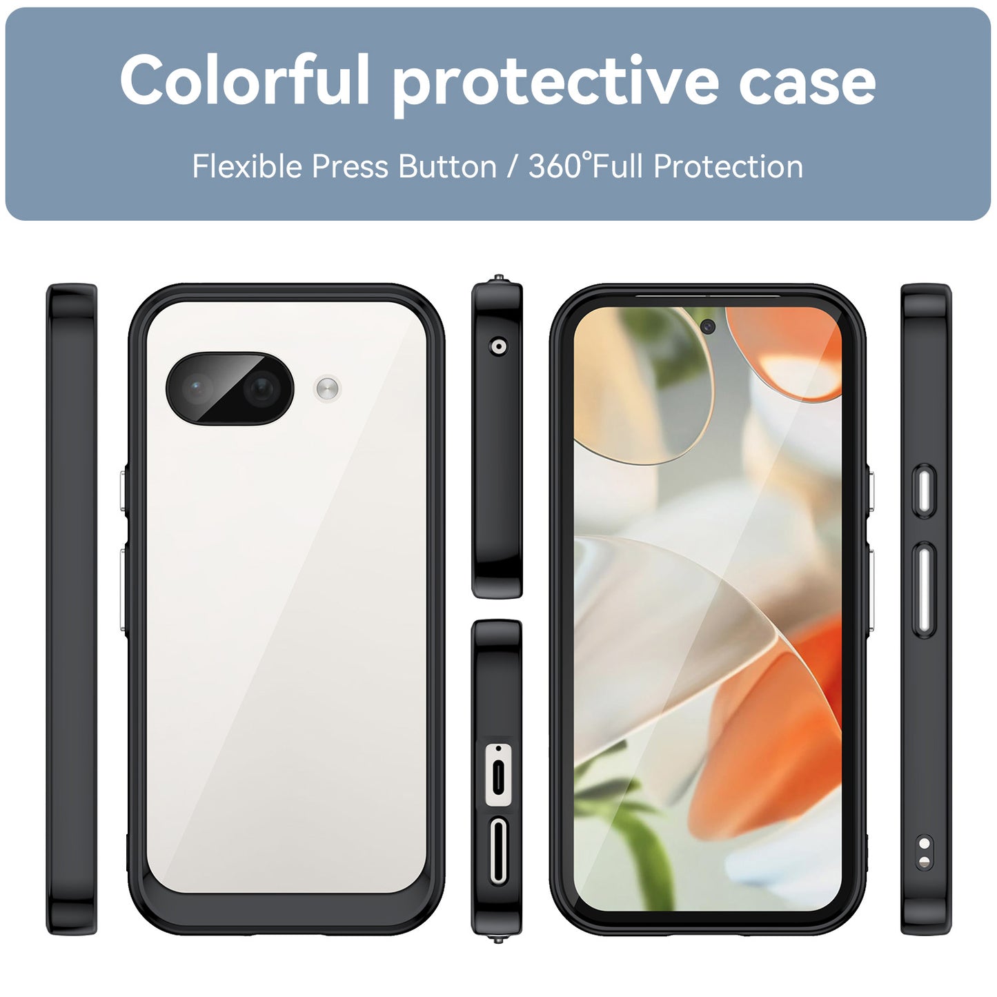 Compatible with Google Pixel 10 9 Pro XL Clear Case, Hard Back Soft Bumper Protective Cover - Xc Series