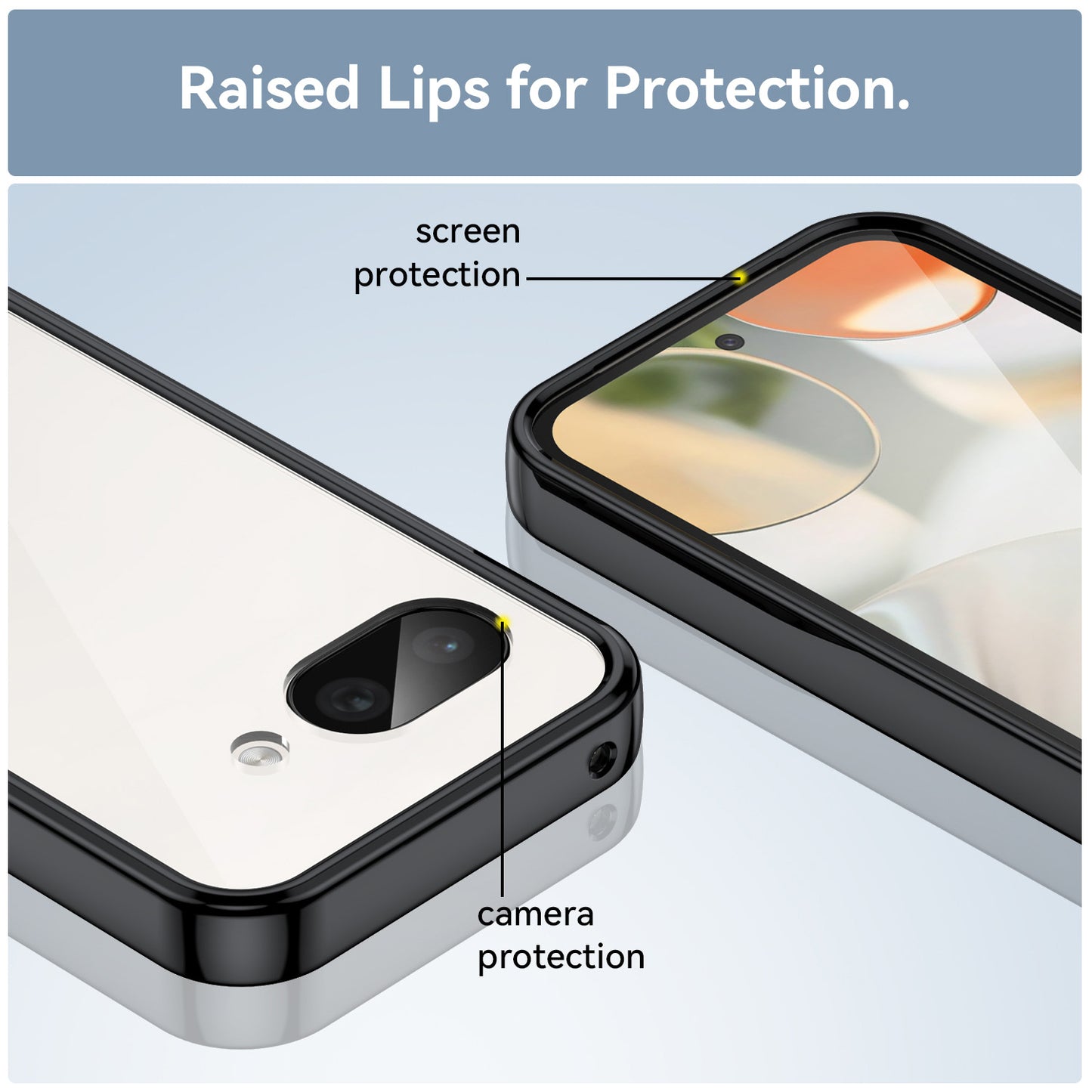 Compatible with Google Pixel 10 9 Pro XL Clear Case, Hard Back Soft Bumper Protective Cover - Xc Series