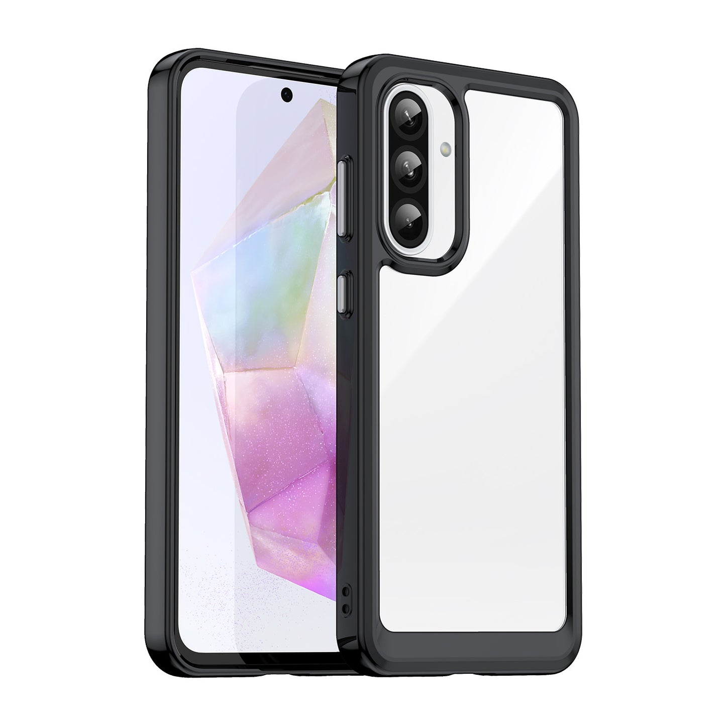 Compatible with Galaxy A56 A55 5G Clear Case, Hard Back Soft Bumper Protective Cover - Xc Series