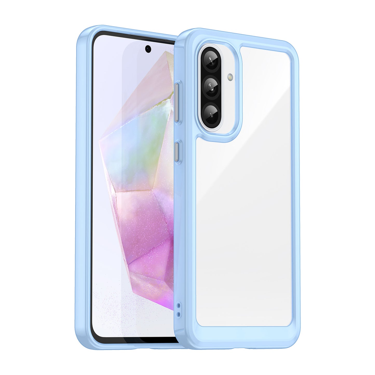 Compatible with Galaxy A56 A55 5G Clear Case, Hard Back Soft Bumper Protective Cover - Xc Series