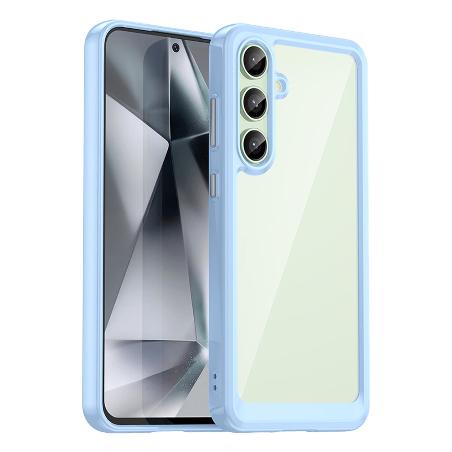 Compatible with Galaxy S25 Edge S24 FE Clear Case, Hard Back Soft Bumper Protective Cover - Xc Series