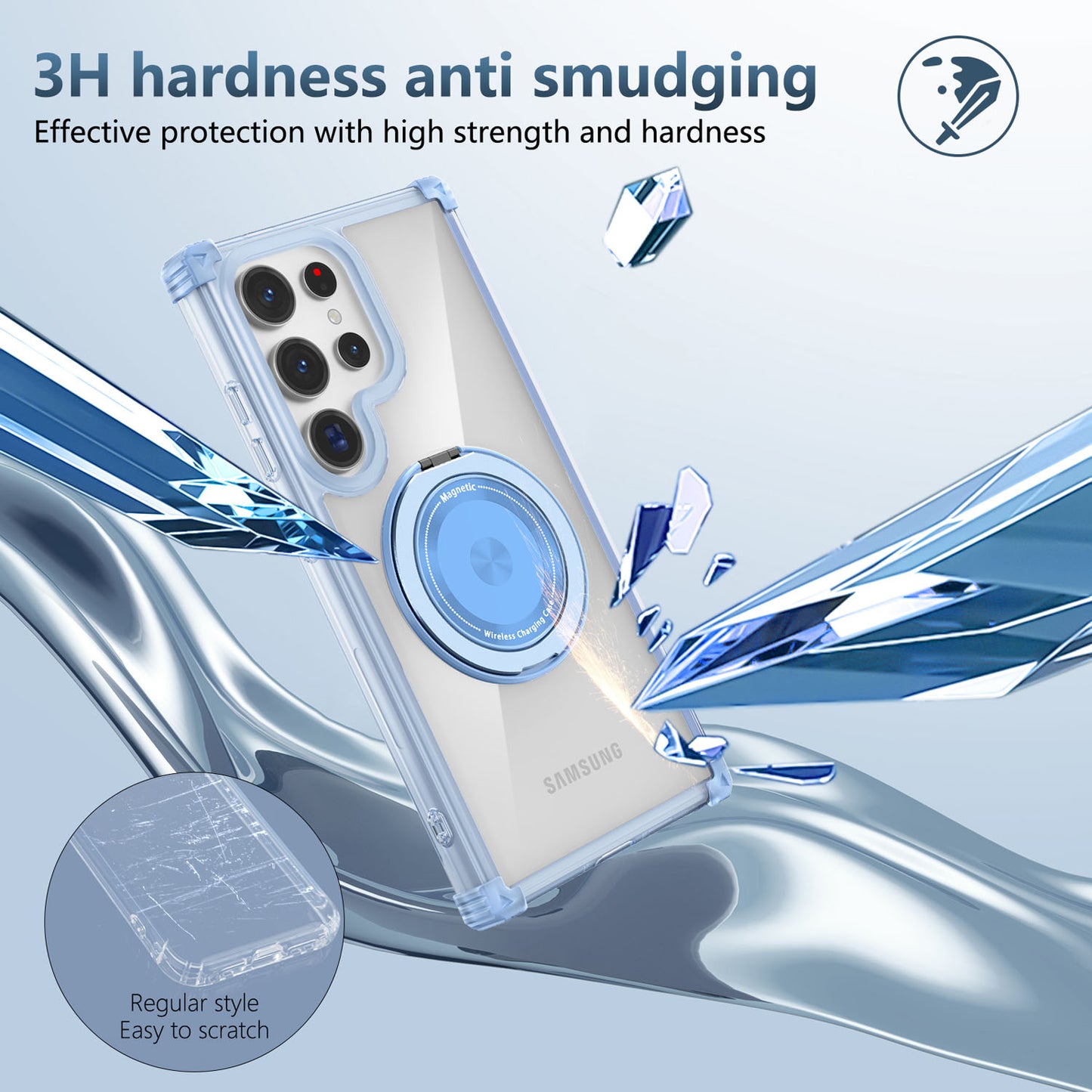 For Galaxy S25 S24 Ultra Case, Built in 360° Magnetic Stand, Compatible with Magsafe - Xkjdxz Series