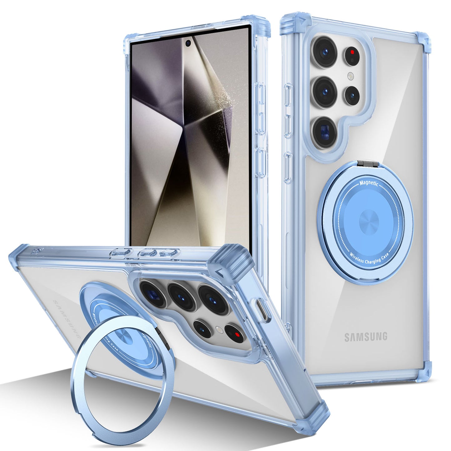 For Galaxy S25 S24 Ultra Case, Built in 360° Magnetic Stand, Compatible with Magsafe - Xkjdxz Series