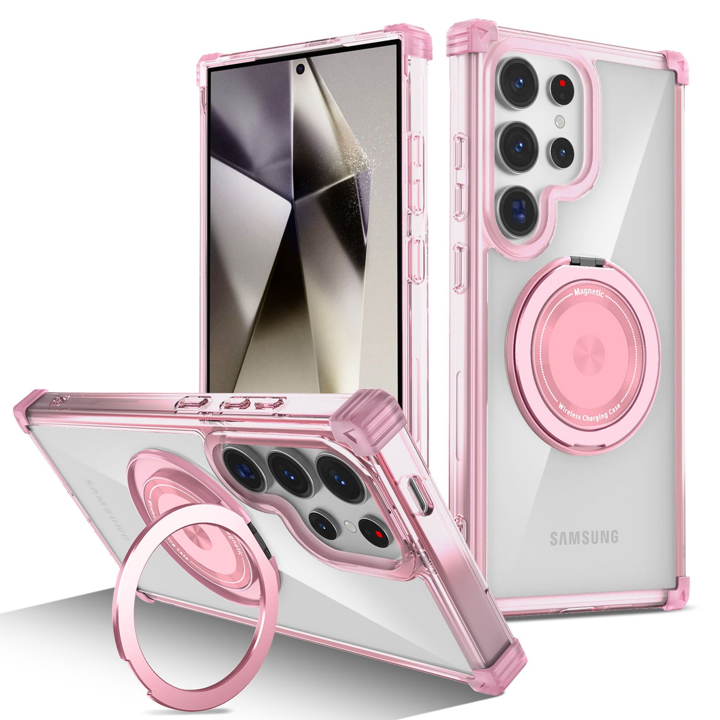For Galaxy S25 S24 Ultra Case, Built in 360° Magnetic Stand, Compatible with Magsafe - Xkjdxz Series