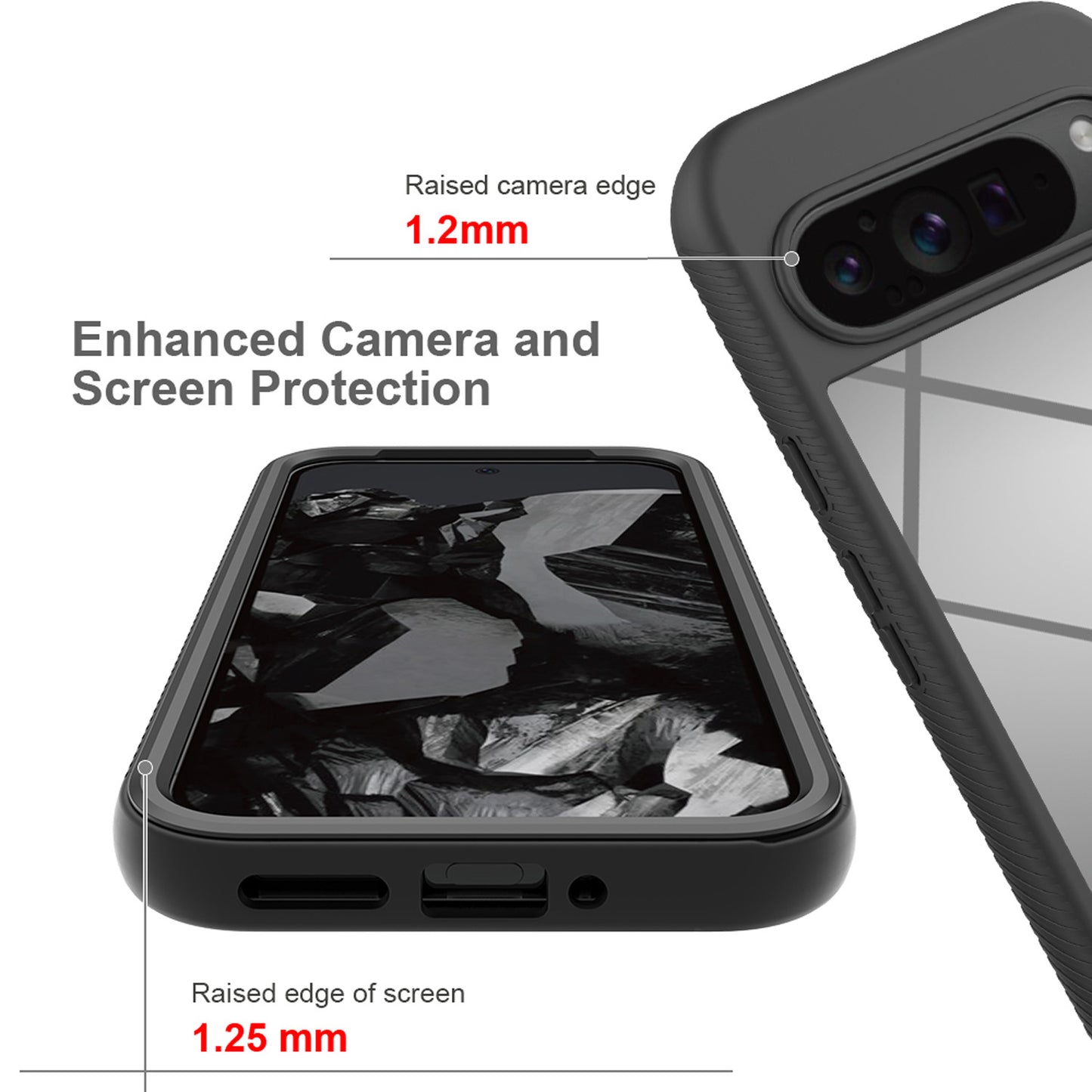 For Google Pixel 9A 8 Pro Case with Built-in Screen Protector, Support Wireless Charging, Shockproof Full Body Hard Cover - Xkpet Series