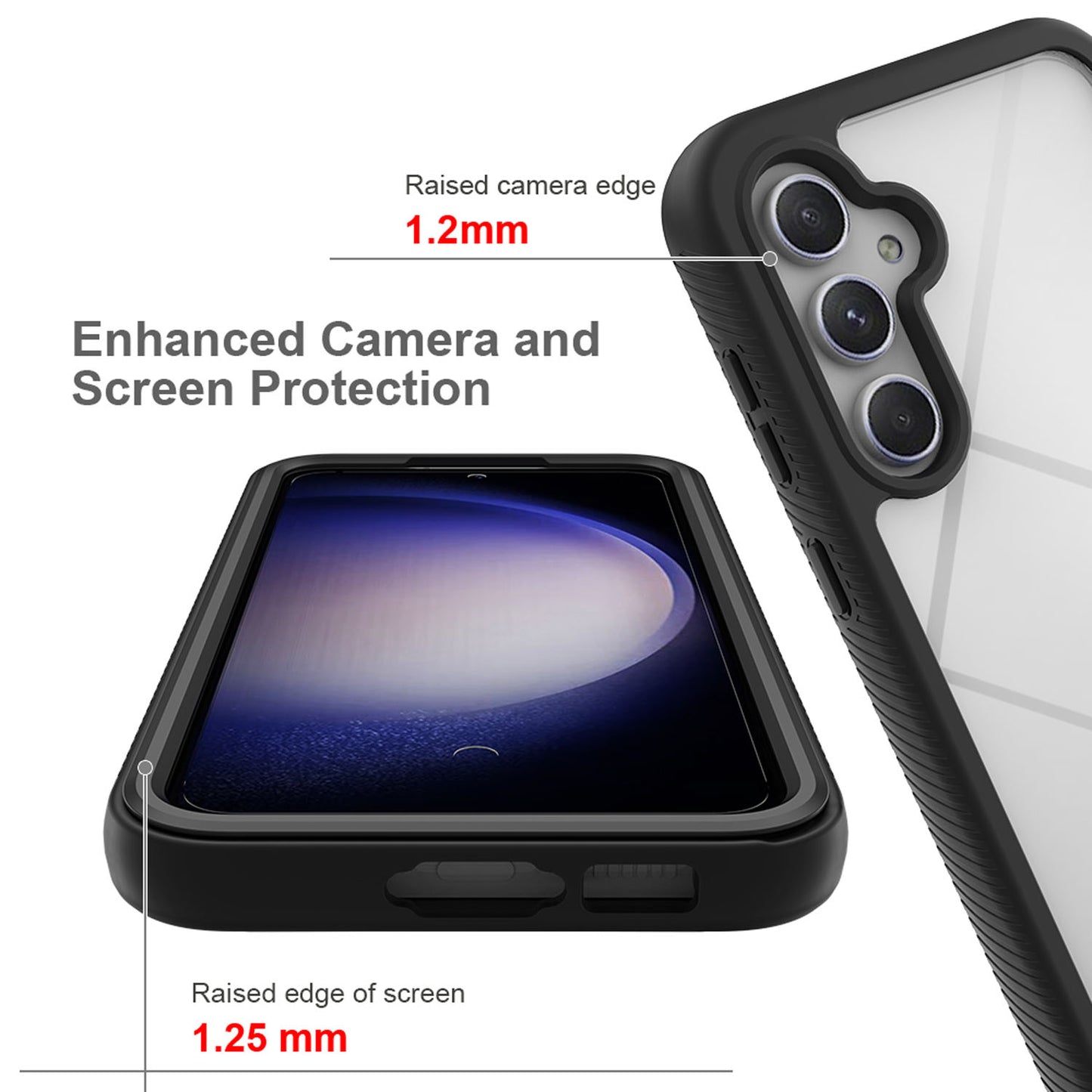 For Galaxy A56 A55 5G Case with Built-in Screen Protector, Support Wireless Charging, Shockproof Full Body Hard Cover - Xkpet Series