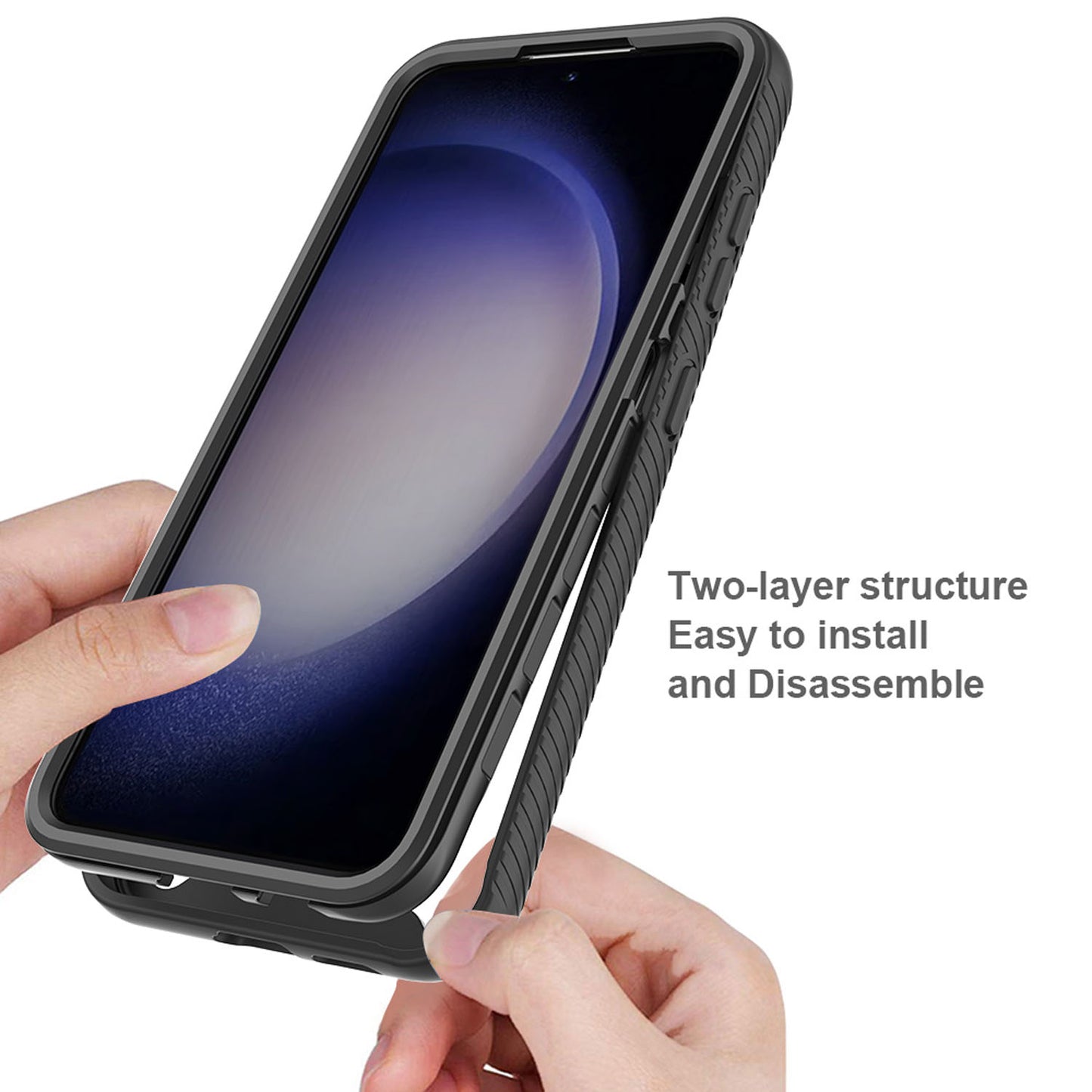 For Galaxy A56 A55 5G Case with Built-in Screen Protector, Support Wireless Charging, Shockproof Full Body Hard Cover - Xkpet Series