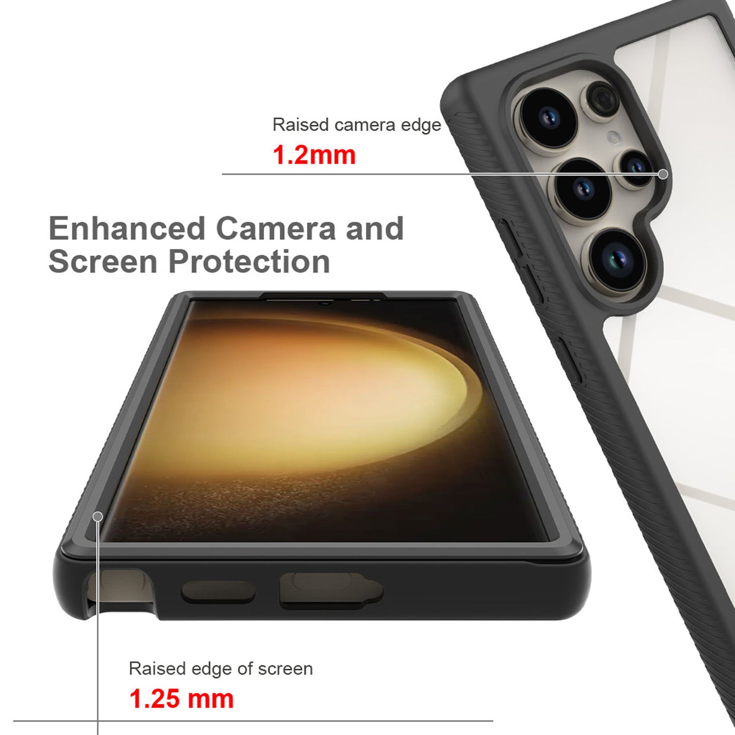 For Galaxy S25 S24 Ultra Case with Built-in Screen Protector, Support Wireless Charging, Shockproof Full Body Hard Cover - Xkpet Series