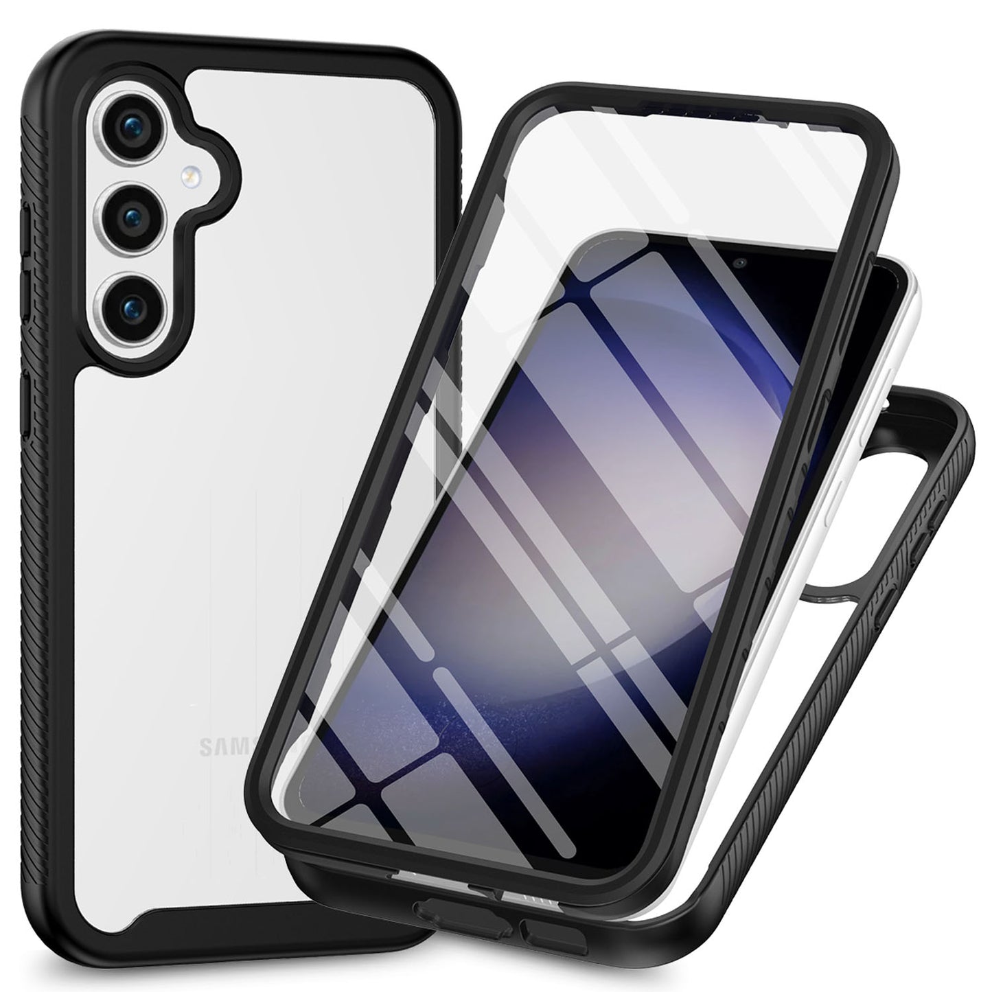 For Galaxy A56 A55 5G Case with Built-in Screen Protector, Support Wireless Charging, Shockproof Full Body Hard Cover - Xkpet Series