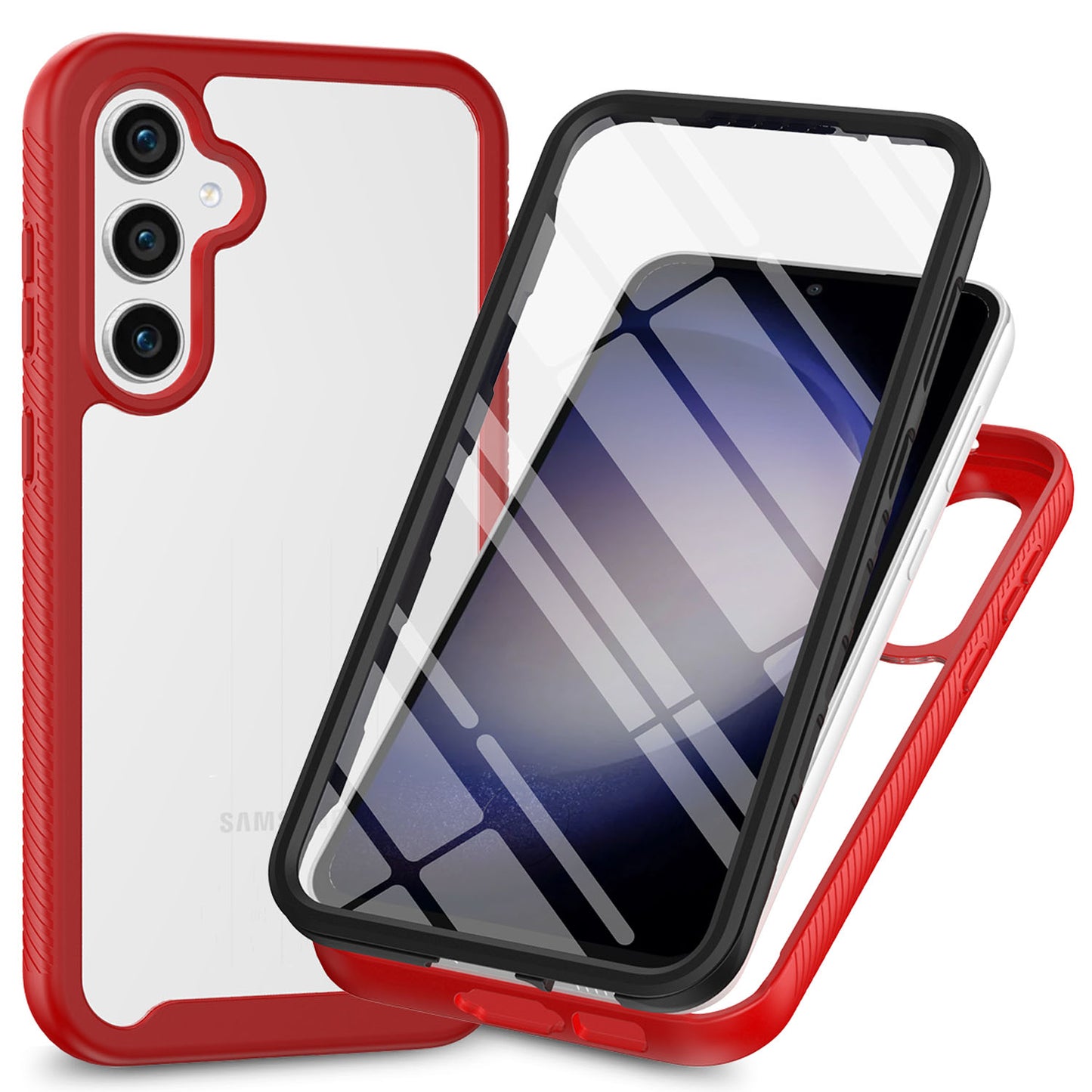 For Galaxy A56 A55 5G Case with Built-in Screen Protector, Support Wireless Charging, Shockproof Full Body Hard Cover - Xkpet Series