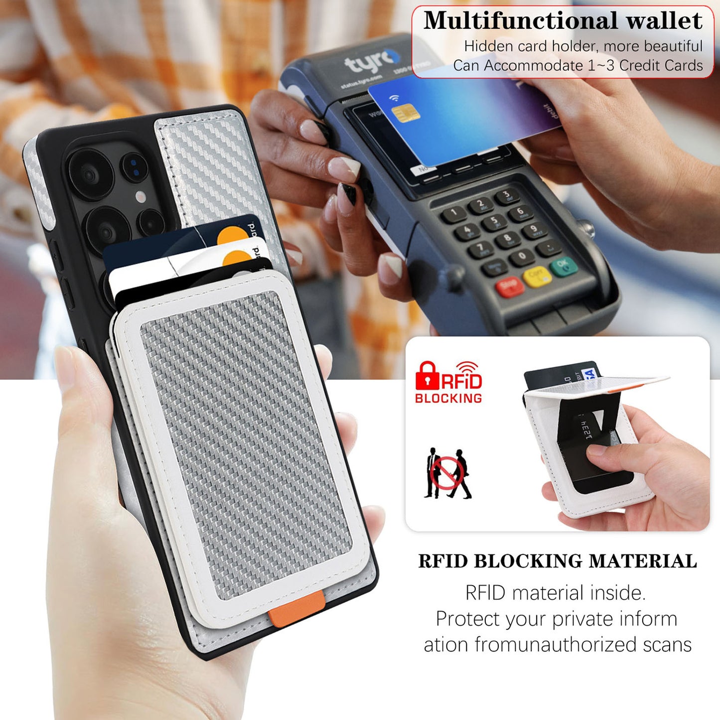 For Galaxy S25 Edge S24 Ultra Case with 2 in 1 Detachable Magnetic Wallet, Compatible with Magsafe - Xllinglba Series