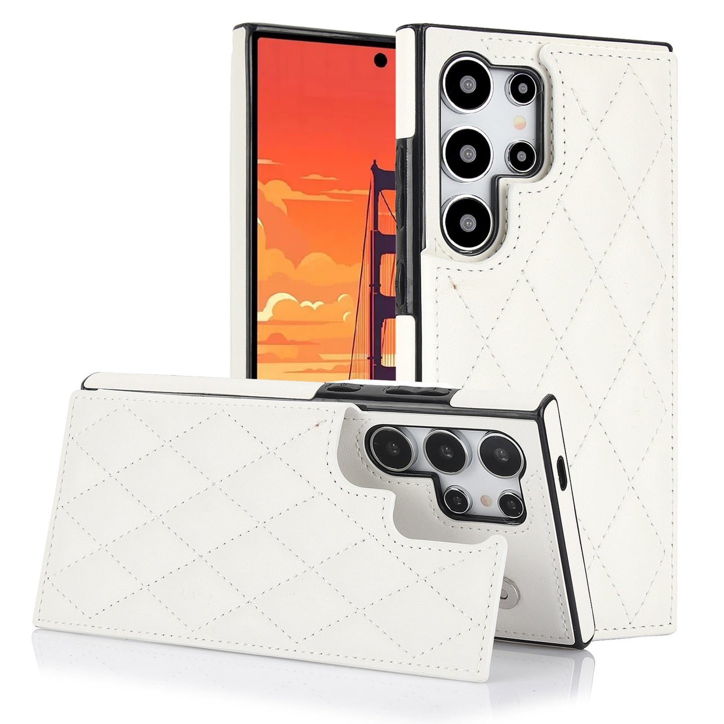 For Galaxy S25 S24 Ultra Case with RFID Blocking Card Holder Magnetic Clasp Flip Cover - Xxfsk Series