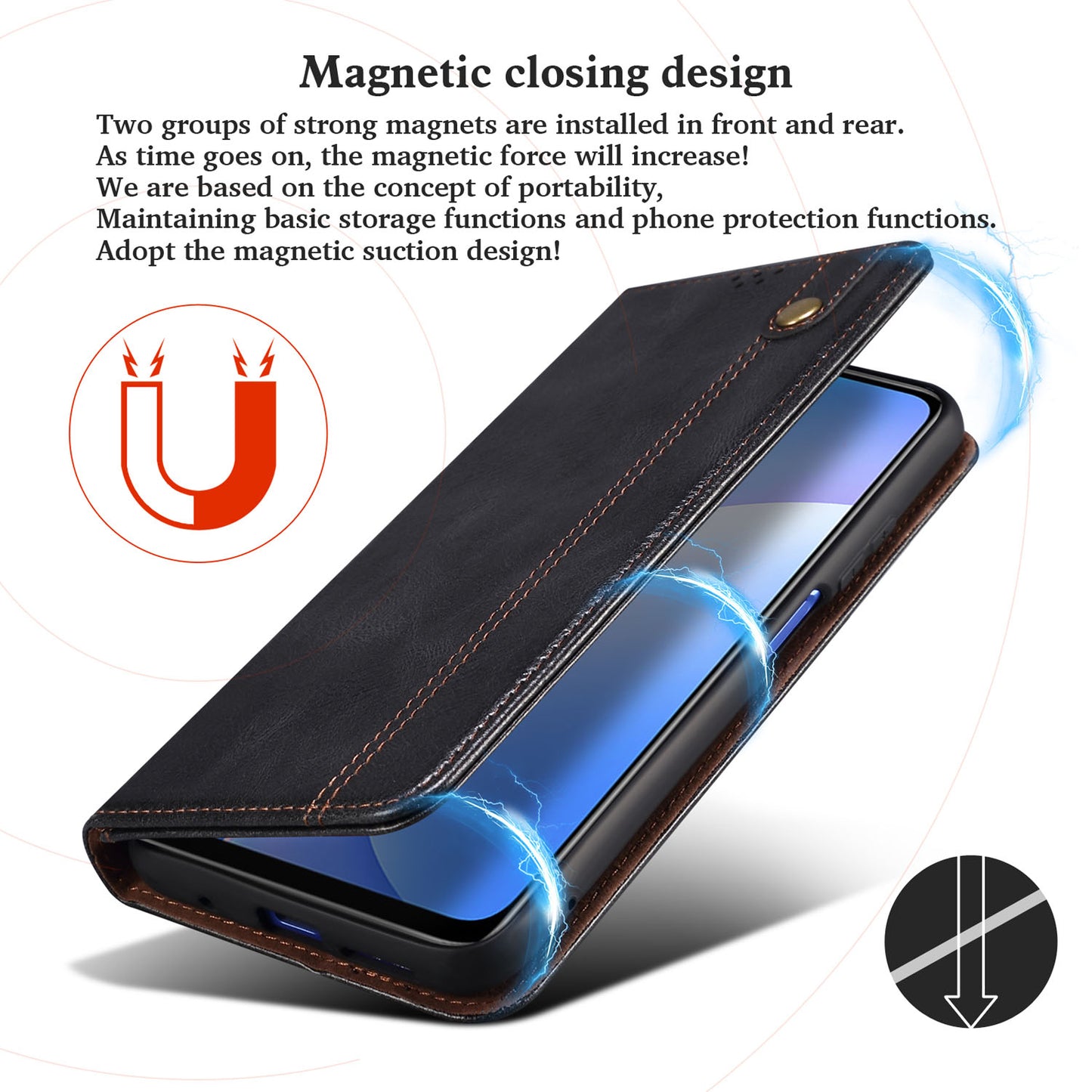 Compatible with Galaxy S25 Edge S24 Wallet Case, PU Leather Flip Folio Cover with Kickstand and Card Slots - Youlwxx Series