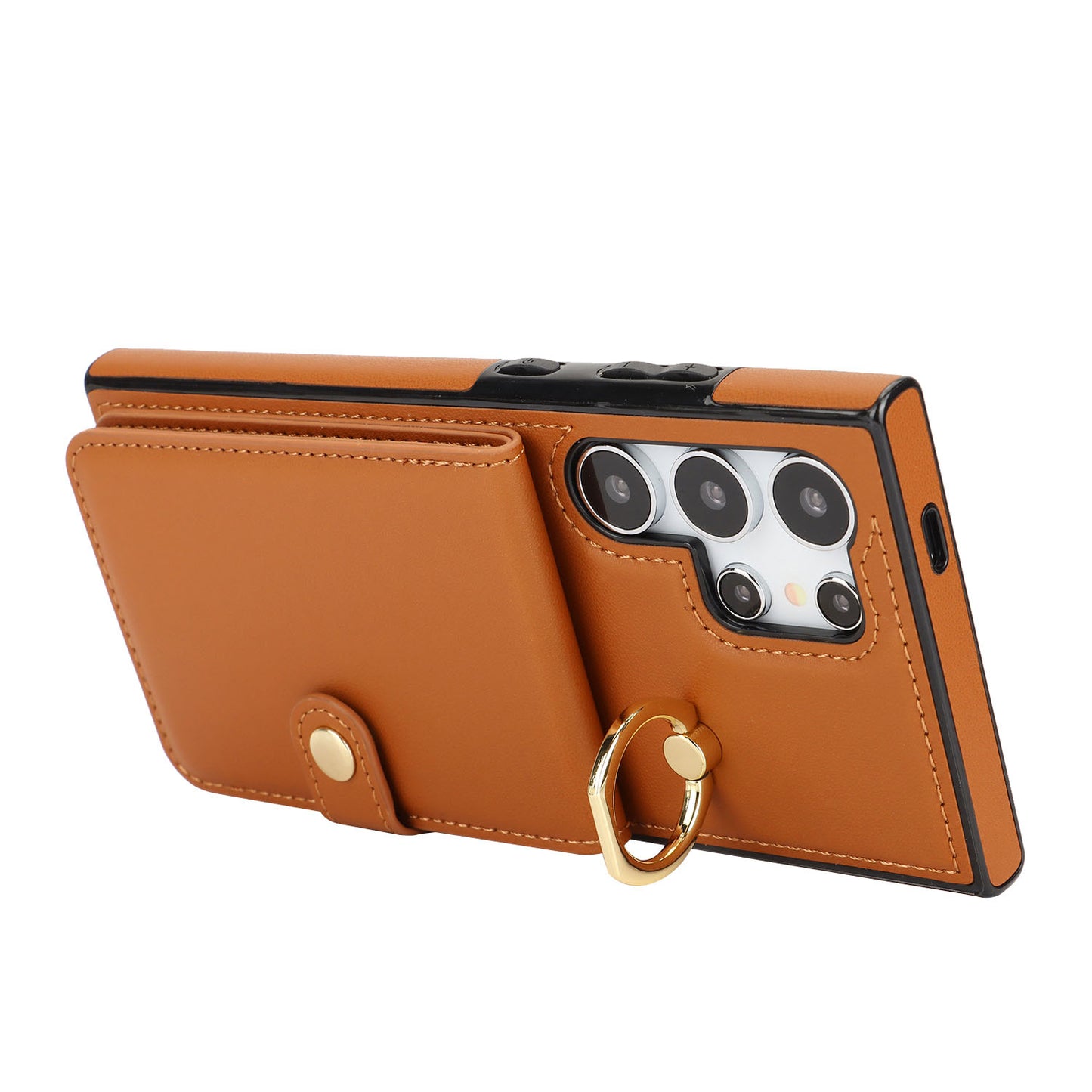 For Galaxy S25 Edge S24 Wallet Case with Card Holder, Leather Protective Cover with Kickstand - Zhihqbk Series